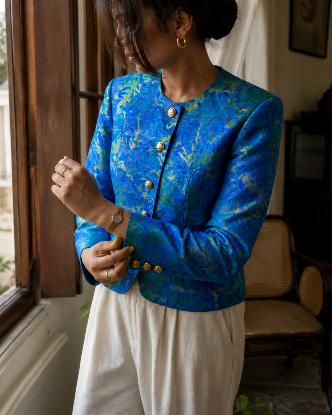 Vintage Azure Bloom Jacket