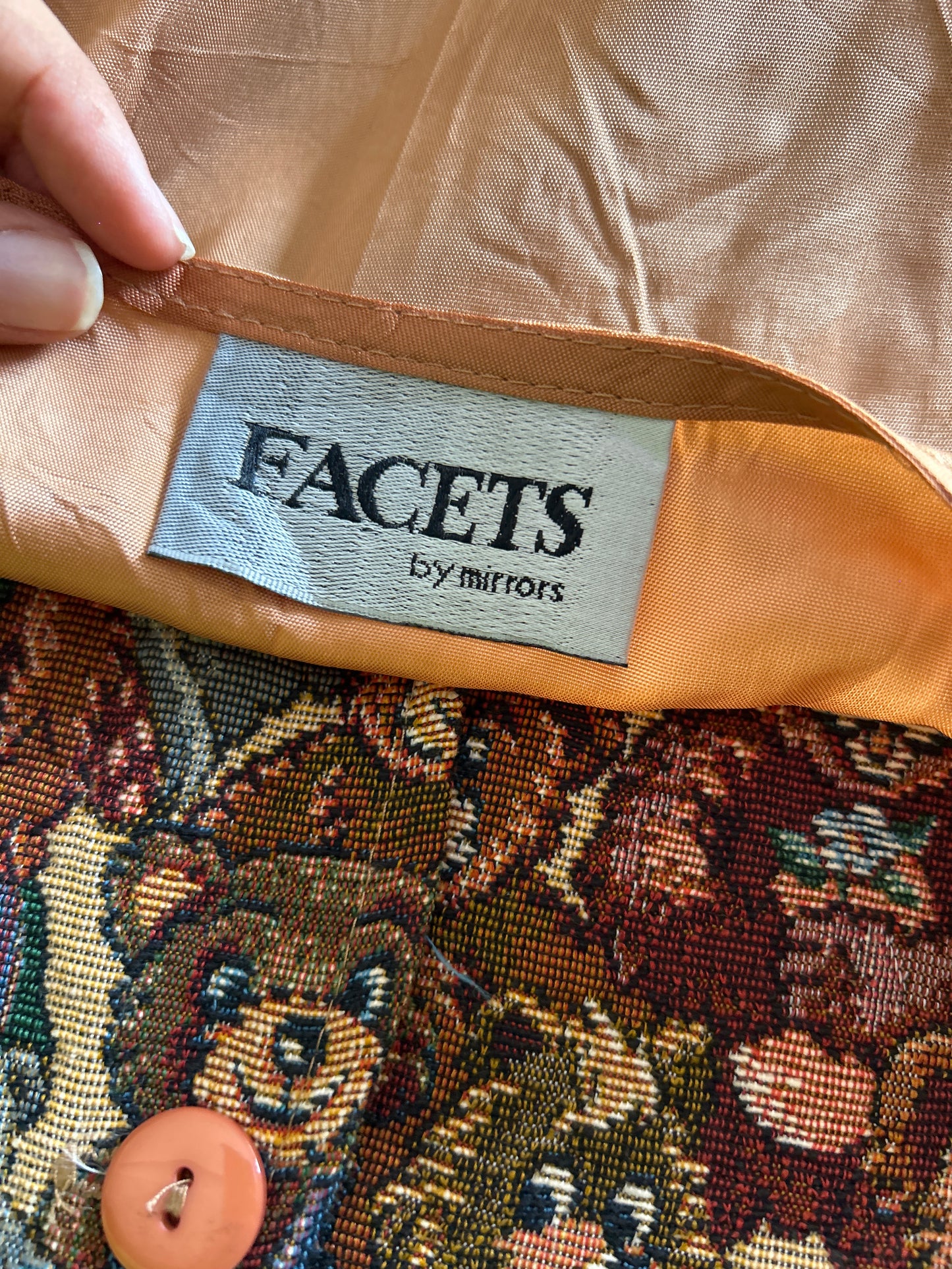 Facets By Mirrors Vintage Vest