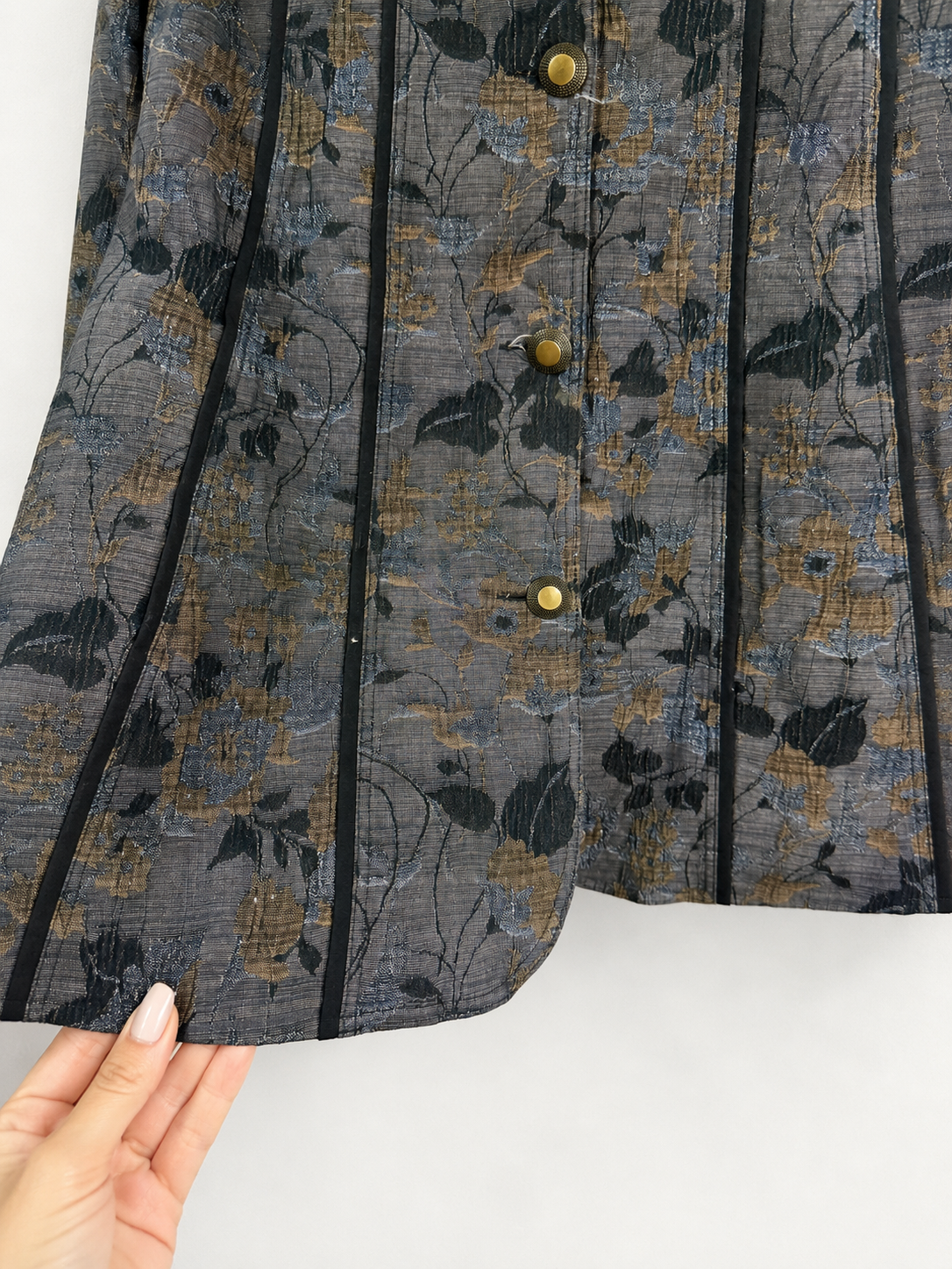 Vintage Botanical Jacquard Statement Jacket