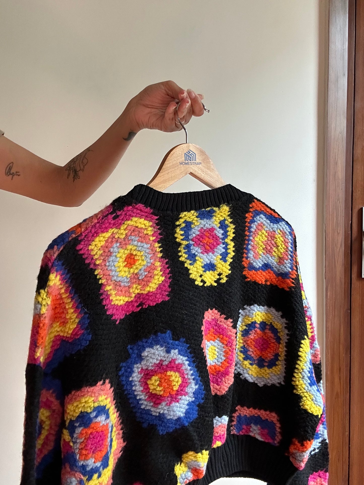 Bershka Weaved Knit Cropped Cardigan