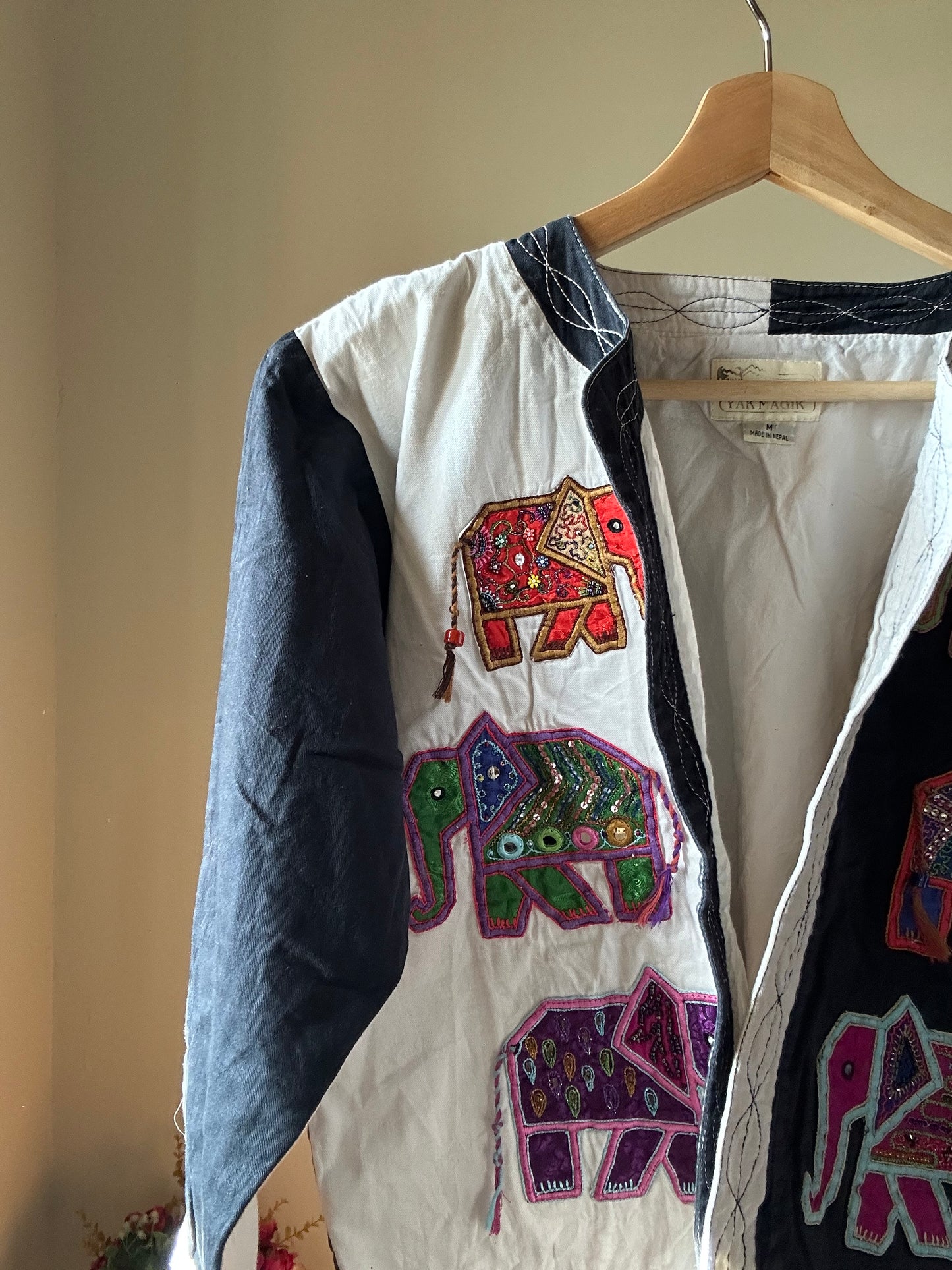 Yak Magik Vintage Beaded, Patchwork Shaket