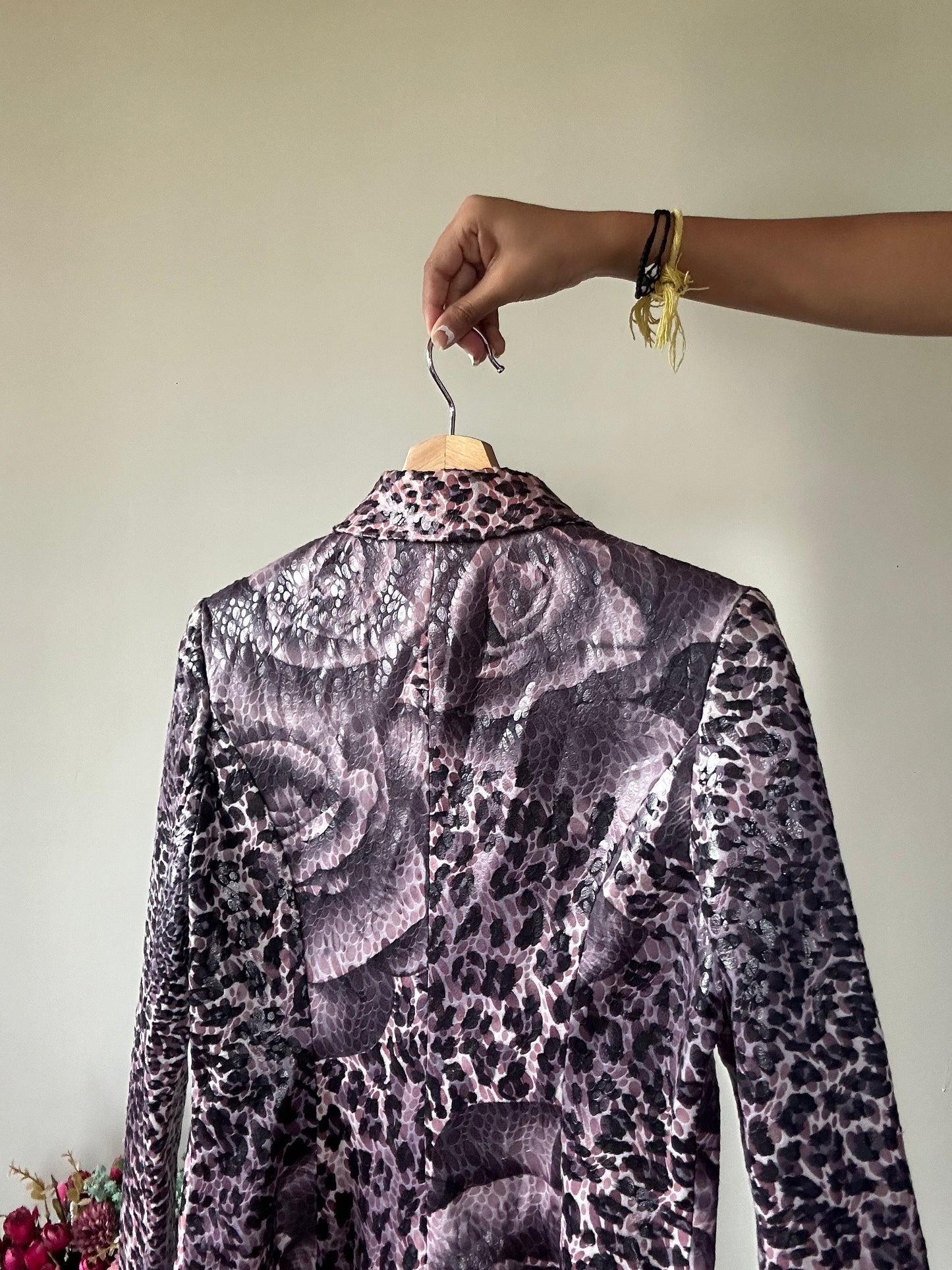 Q-Cadena Italy Vintage Faux Leather Blazer