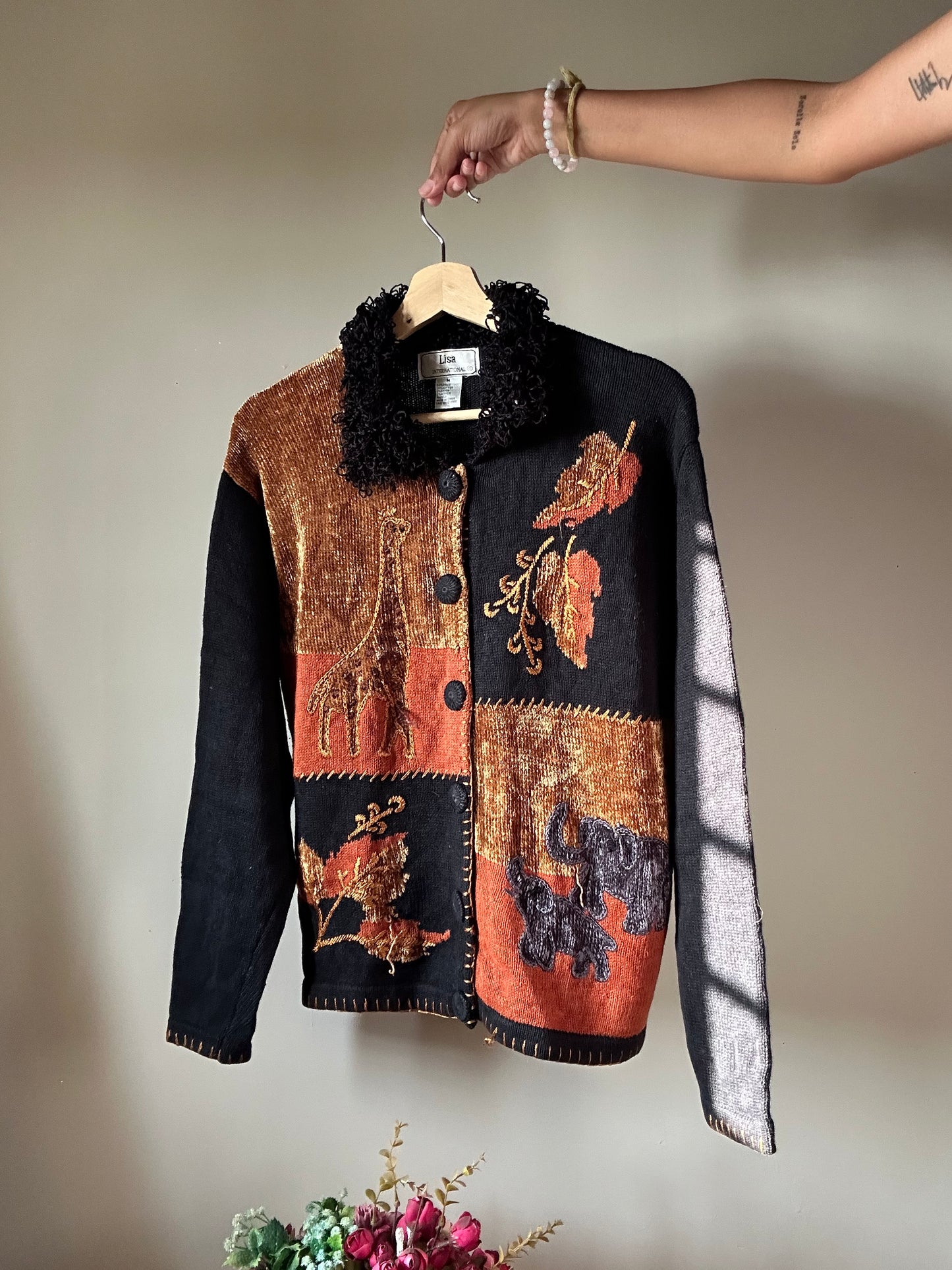 Lisa International Vintage Embroidered Pullover