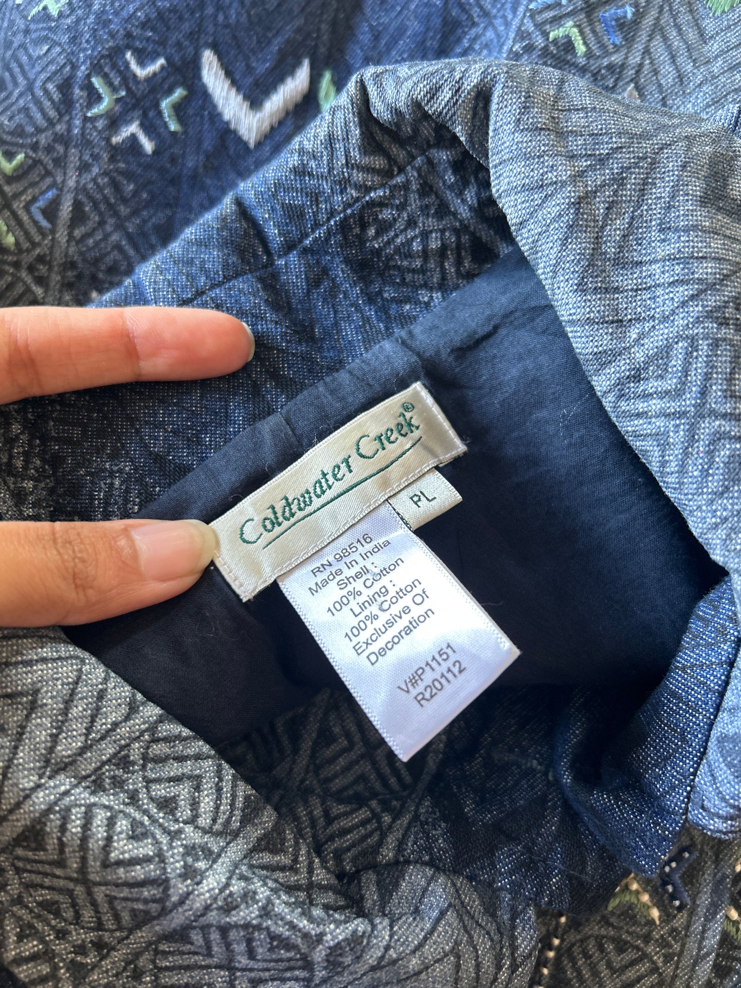 Coldwater Creek Vintage All Beaded And Embroidered Shaket