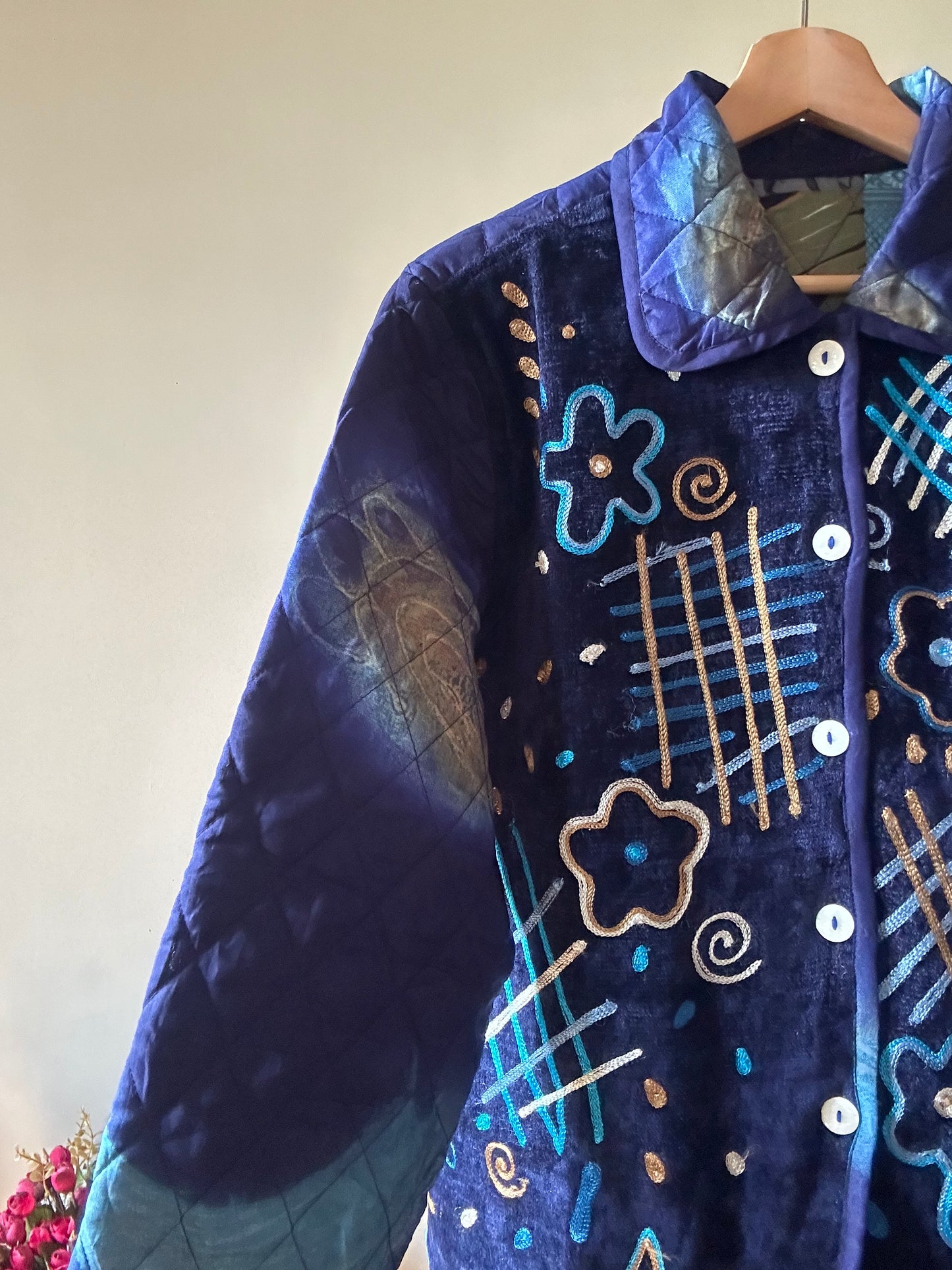 Reversible Quilted Embroiled Vintage Shaket