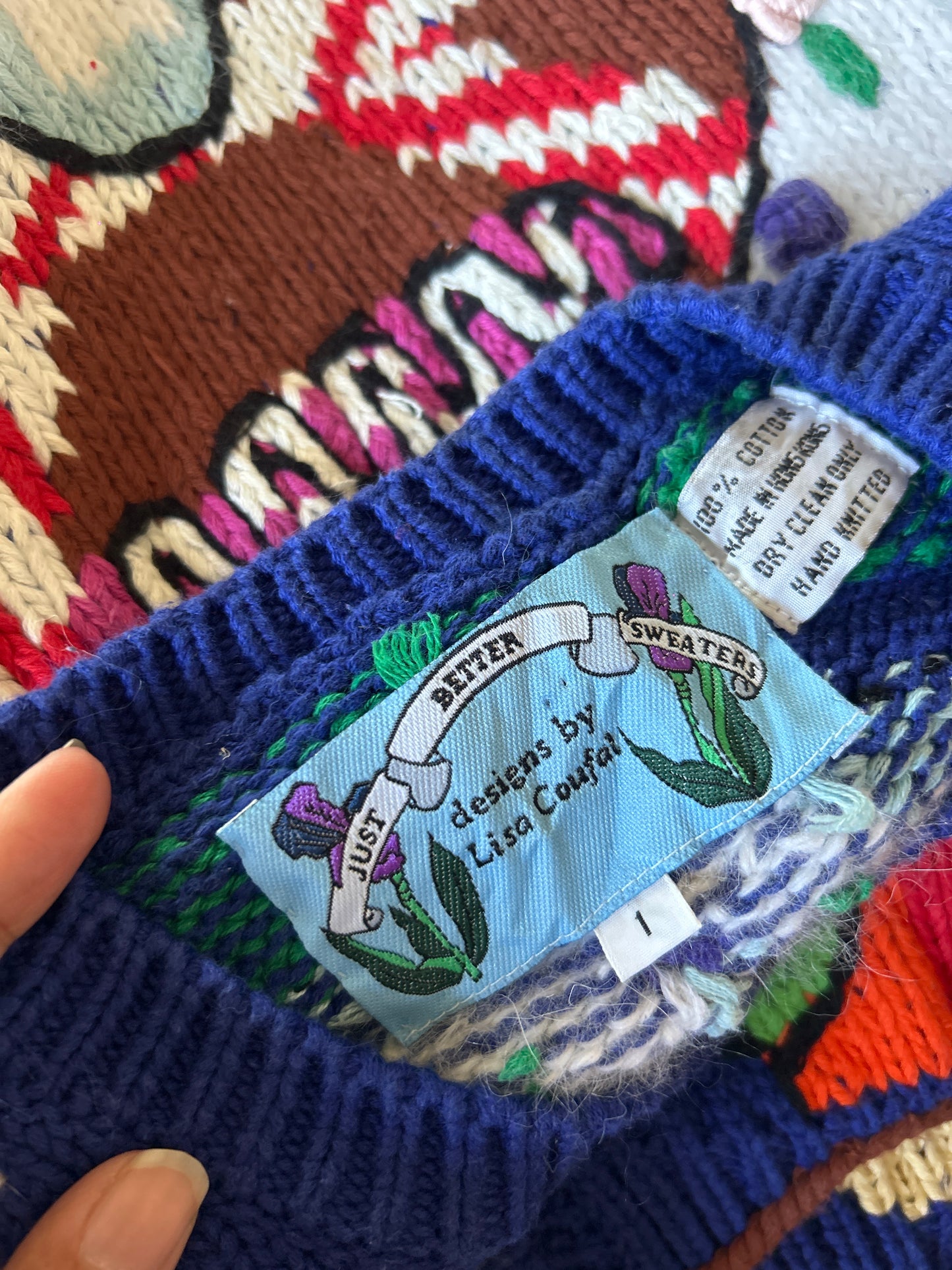 Vintage Just Better Sweater All Embroidered Merry Christmas Sweater