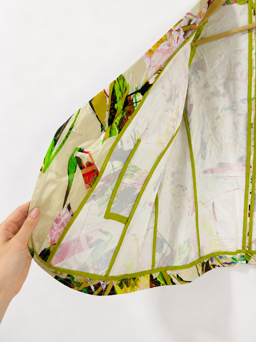 Vintage Canvas Bloom Abstract Blazer