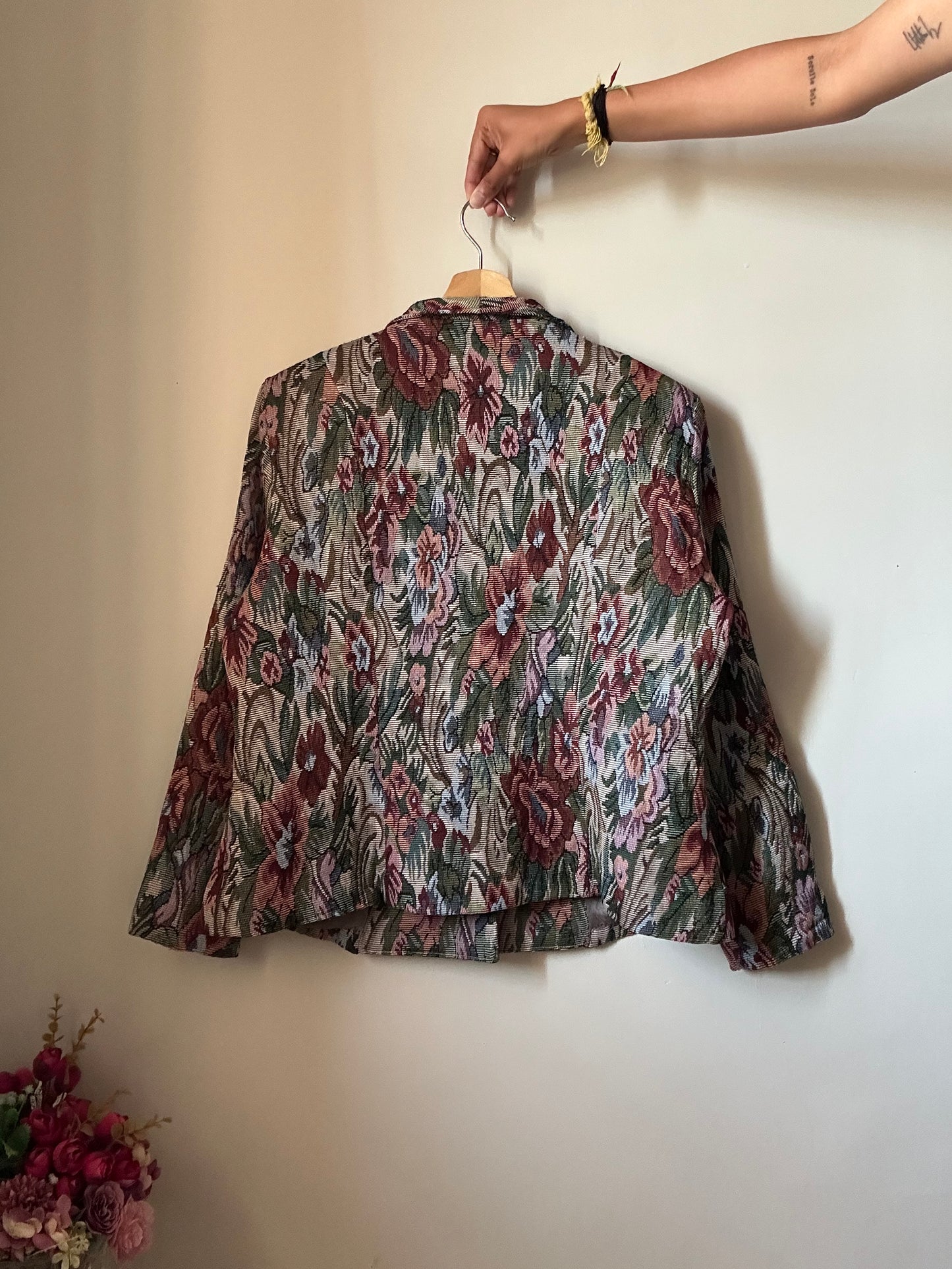 Vintage Original Floral Weaved Blazer