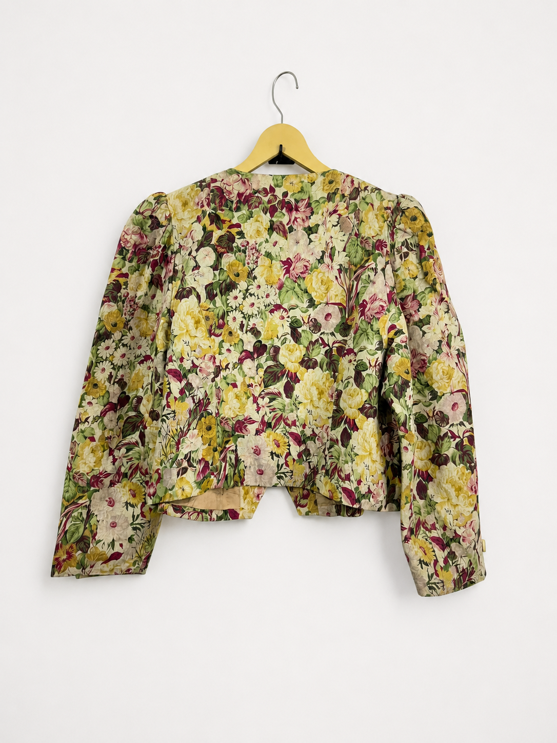 Vintage Floral Tapestry Cropped Jacket