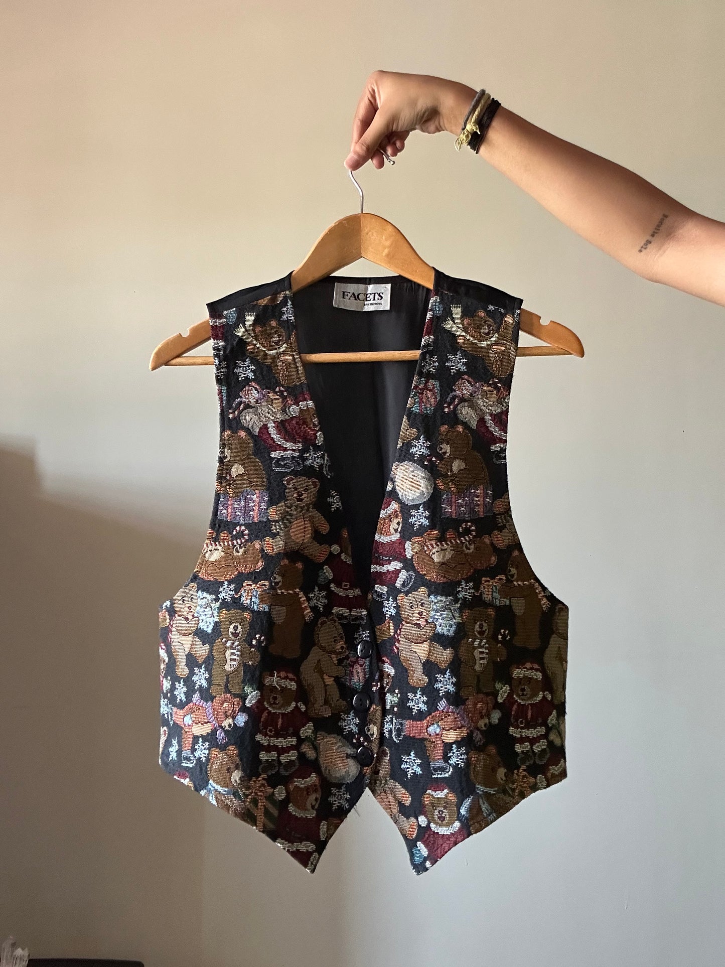 Facets By Mirrors Vintage Teddy Vest
