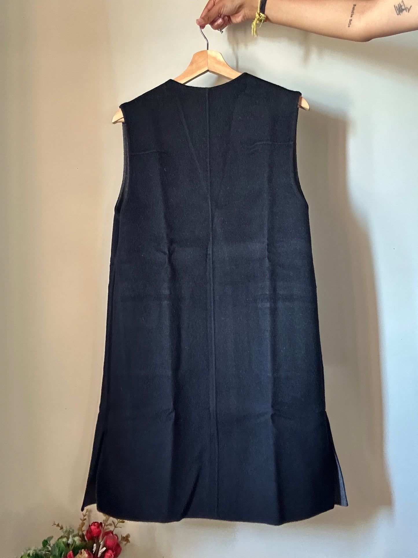 Vintage Woollen Reversible Long Vest