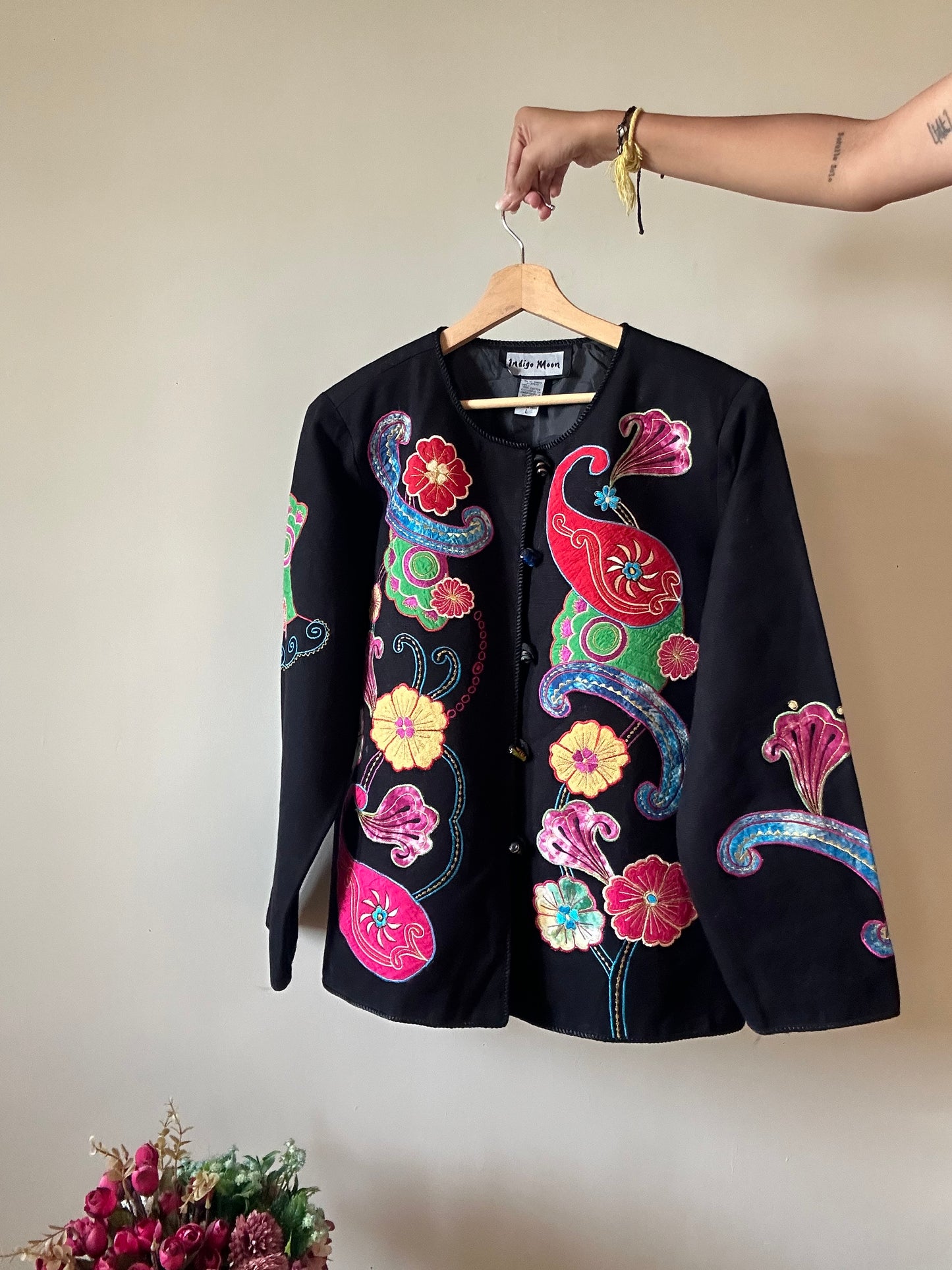 Indigo Moon All Embroidered and Patchwork Shaket