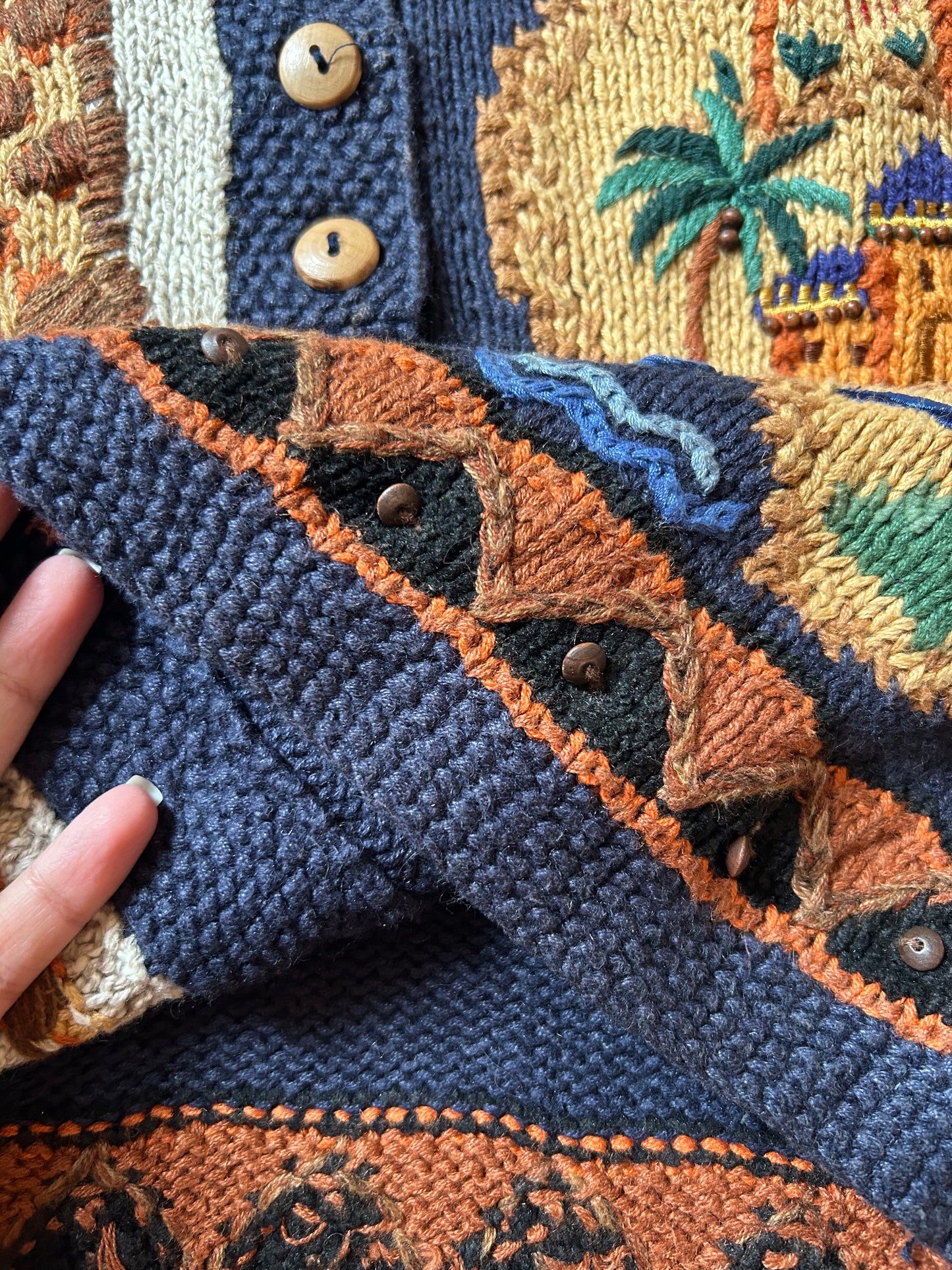 Marisa Christina Vintage All Hand Knit Cardigan