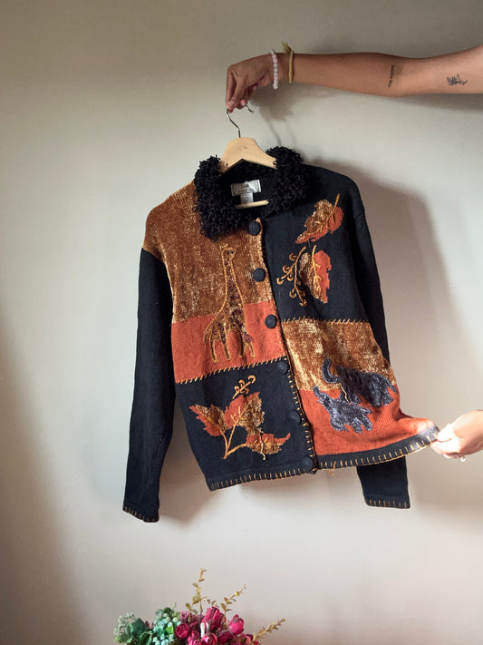 Lisa International Vintage Embroidered Pullover