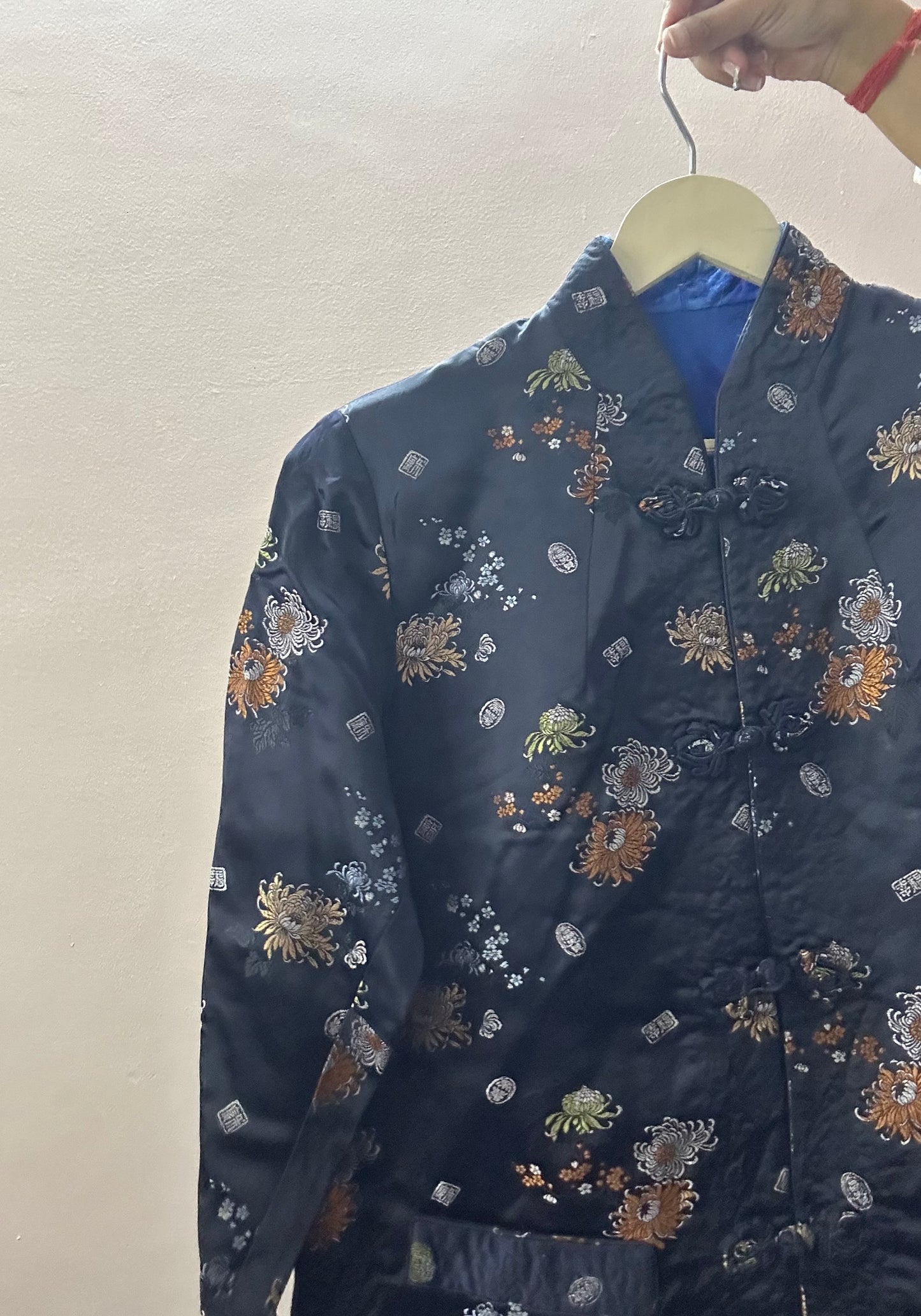 1990s Shanghai inspired evening wear reversible shaket