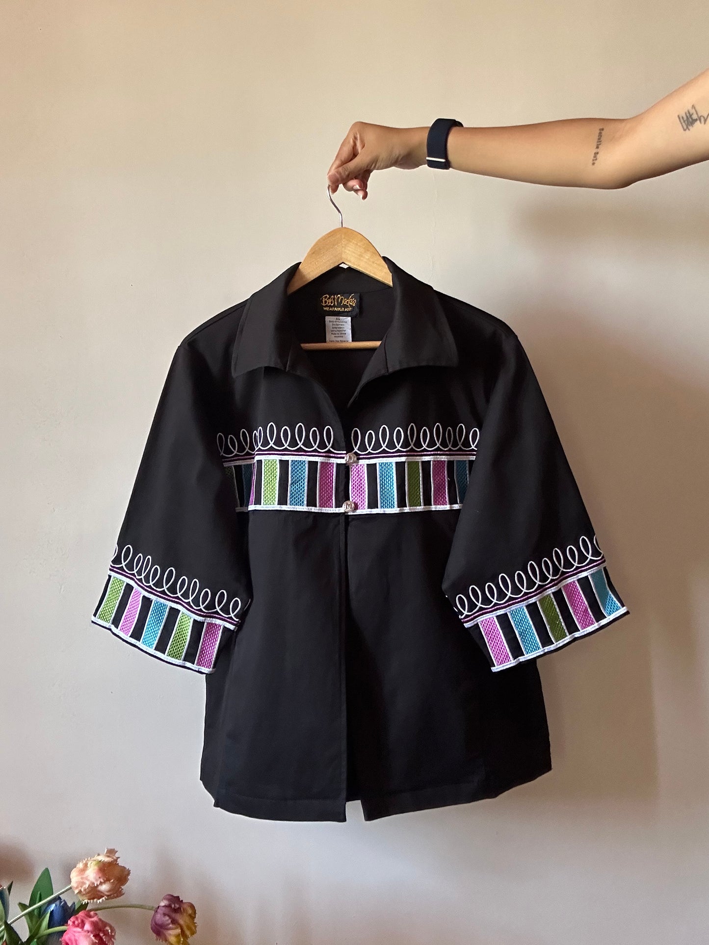 Vintage Bob Machil Wearable Art Embroidered Shaket