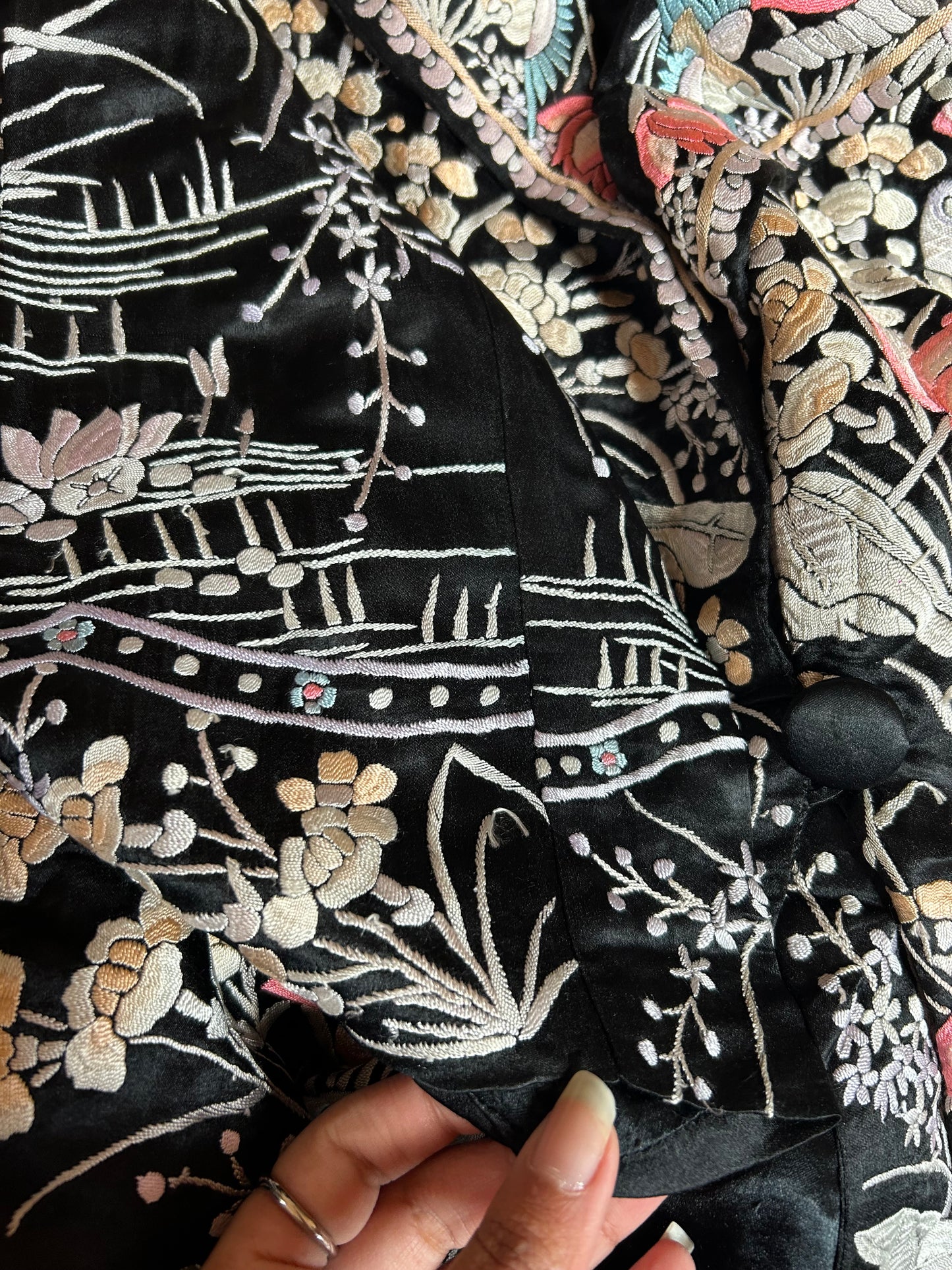 Vintage All Silk and Embroidered Shaket