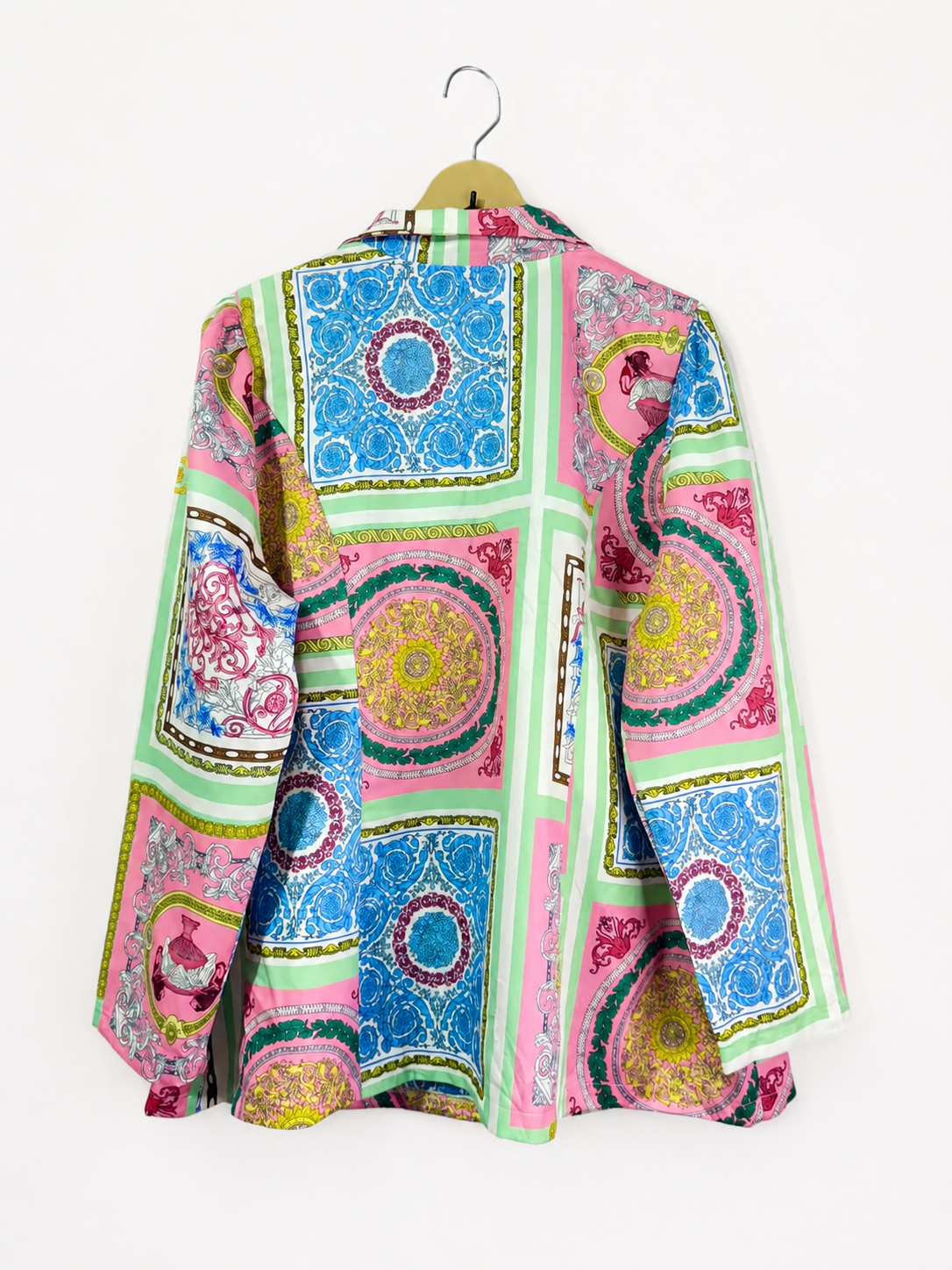 Vintage Riviera Scarf Print Blazer