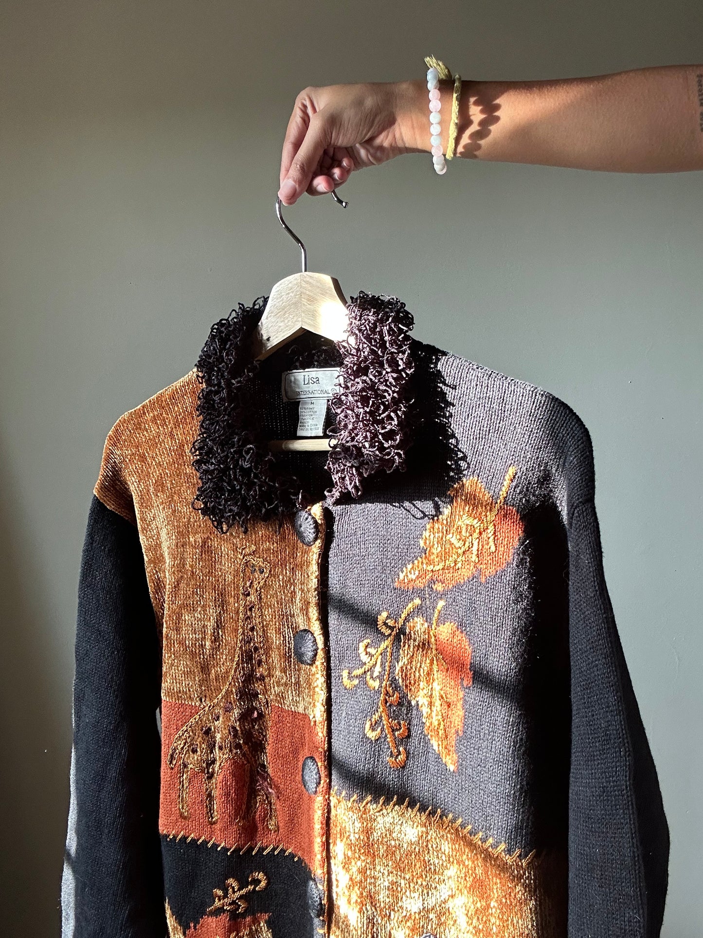 Lisa International Vintage Embroidered Pullover