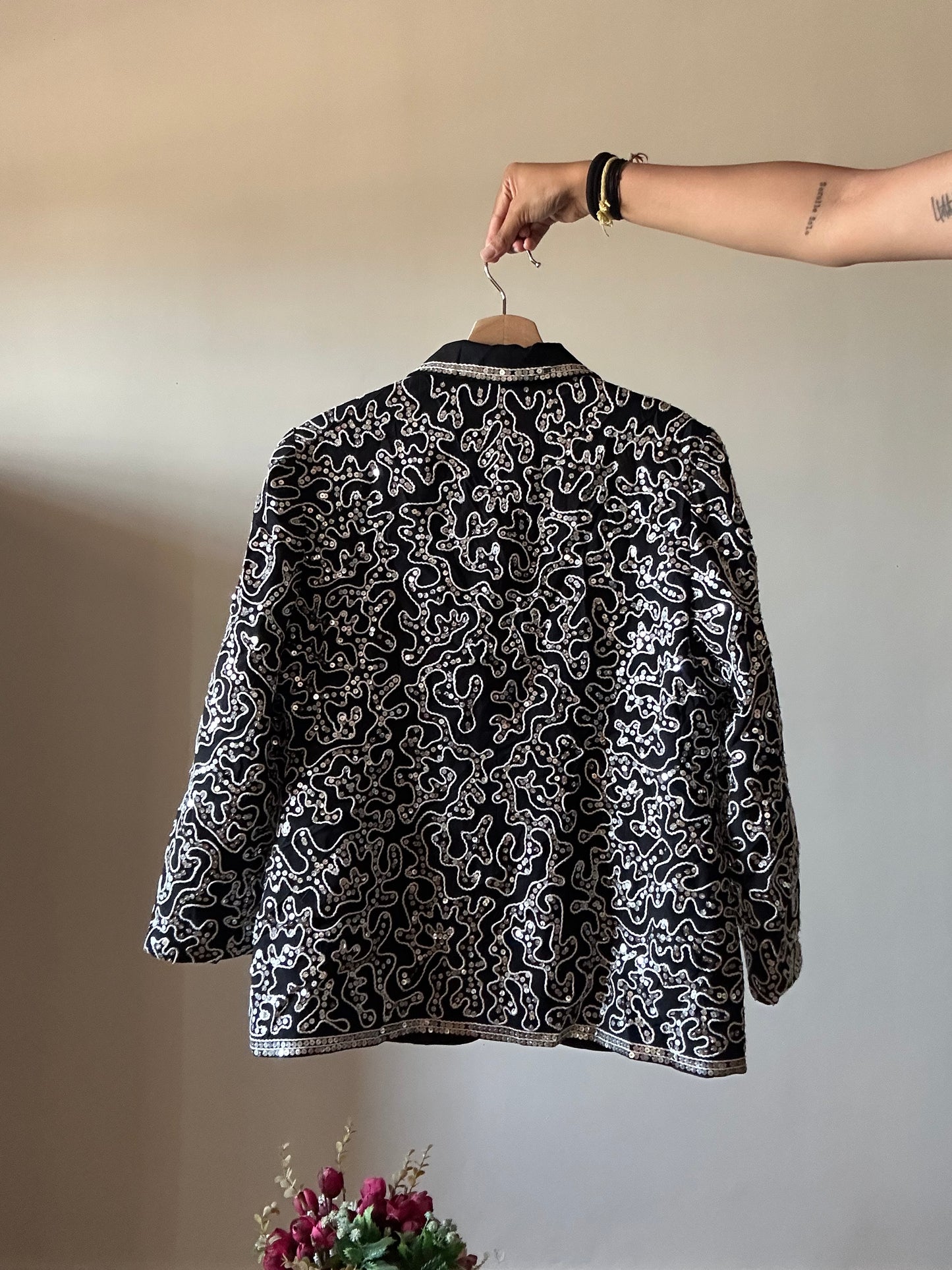 Vintage All Sequins and Embroidered Blazer
