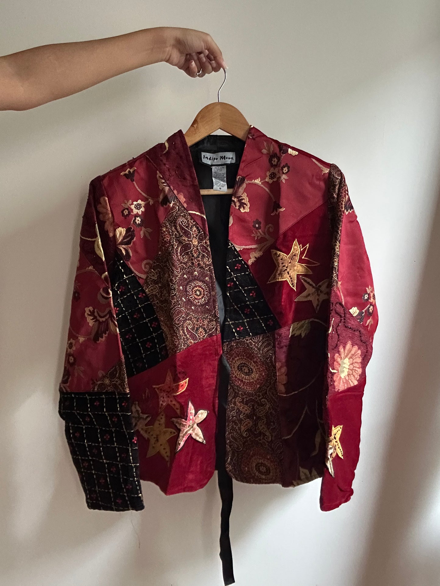 Indigo Moon Patchwork and Embroidered Beaded Shaket