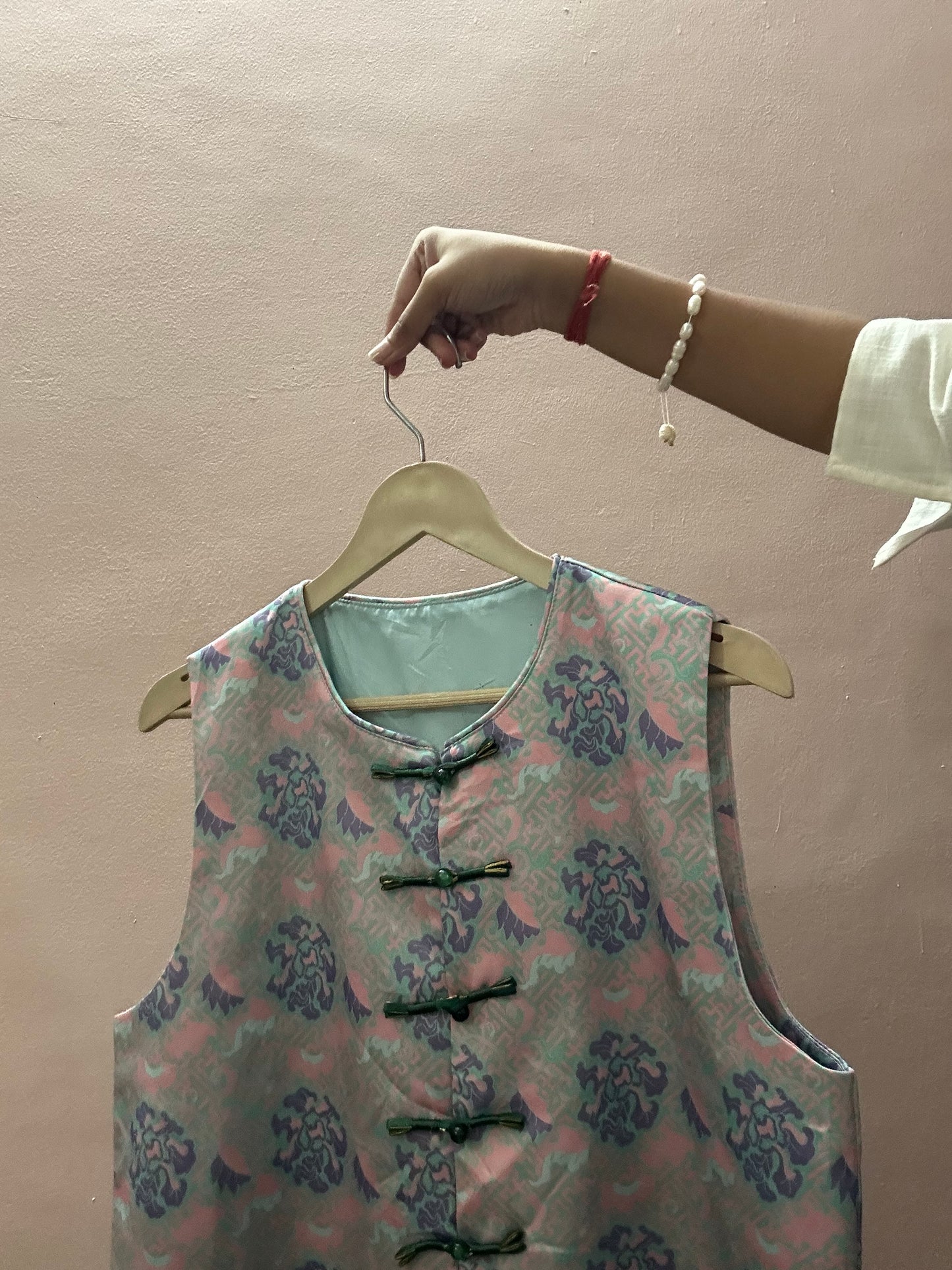 Vintage Pastel Mandarin Vest