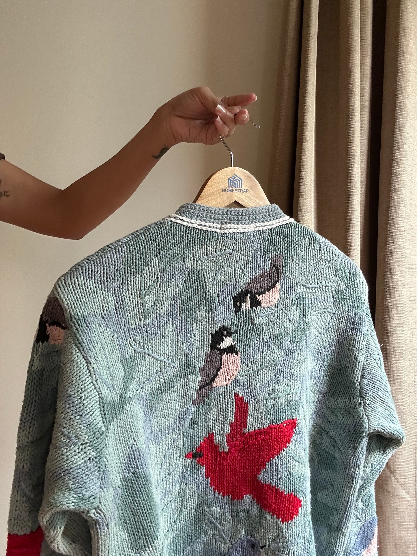 Vintage Orvis Embroidered Knit Cardigan