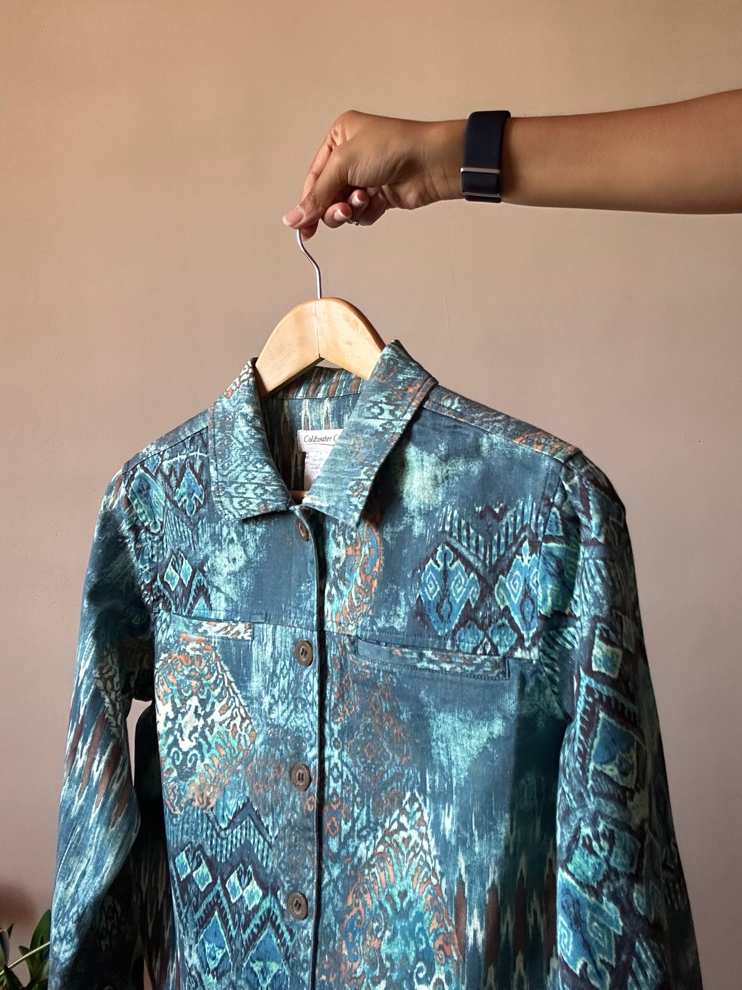 Vintage Coldwater Creek Rustic Blues Shaket