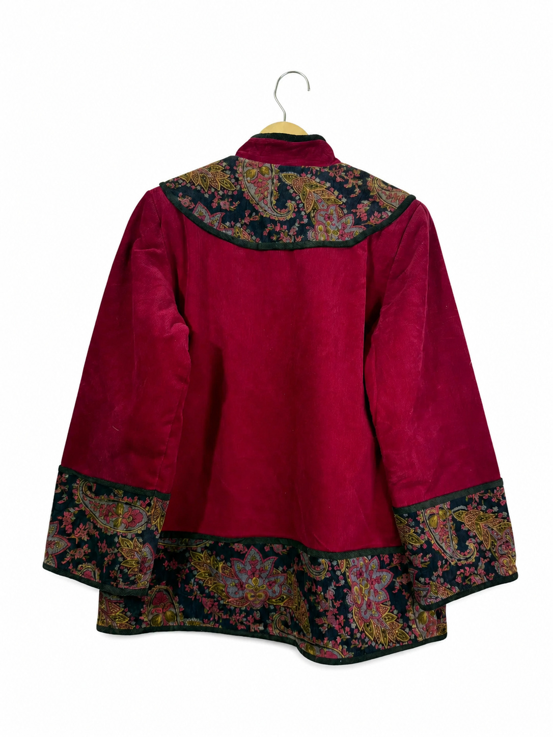 Vintage Chinese Inspired Brocade Trim Jacket