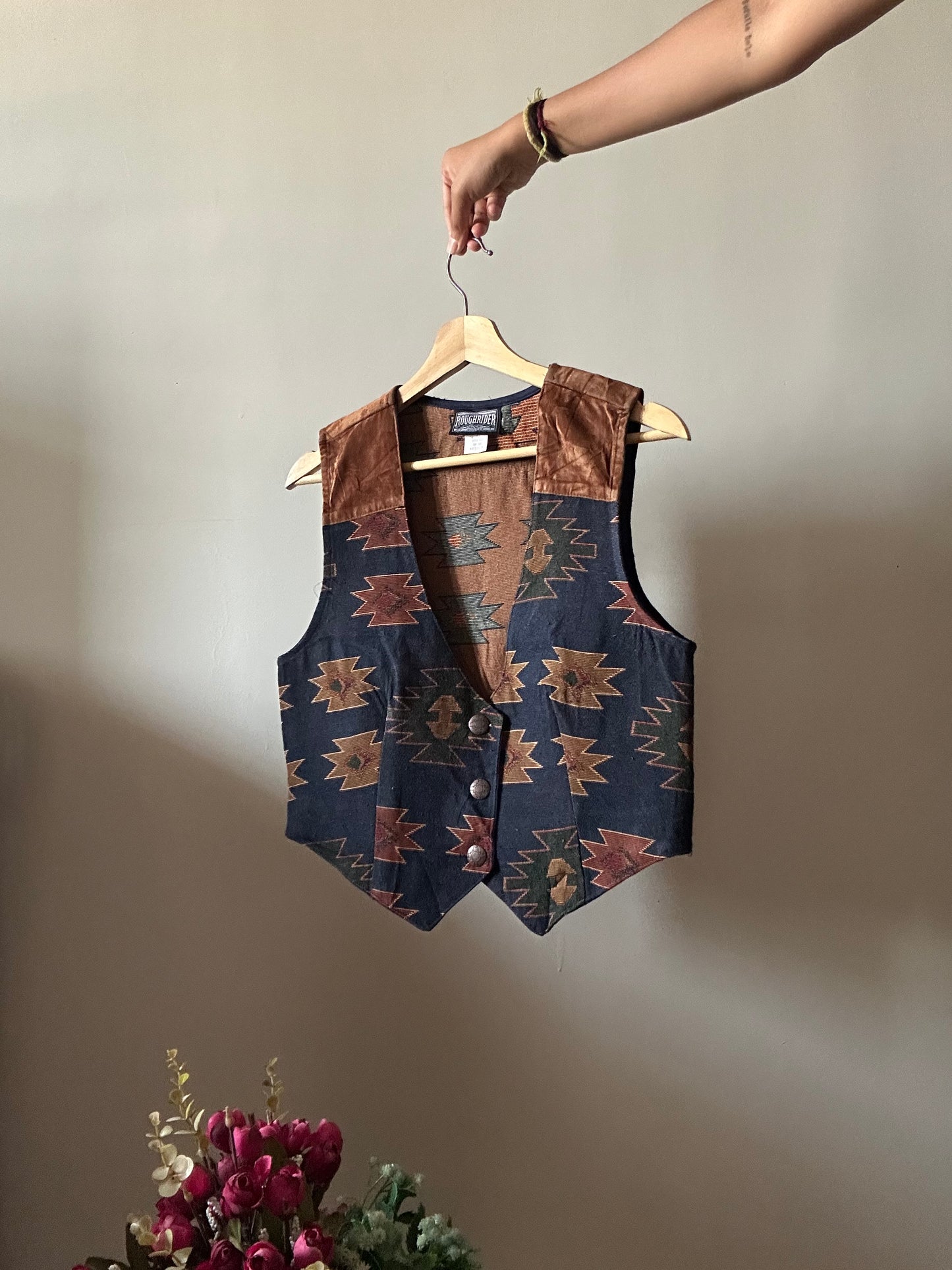 Roughrider Vintage All Weaved Fabric Vest