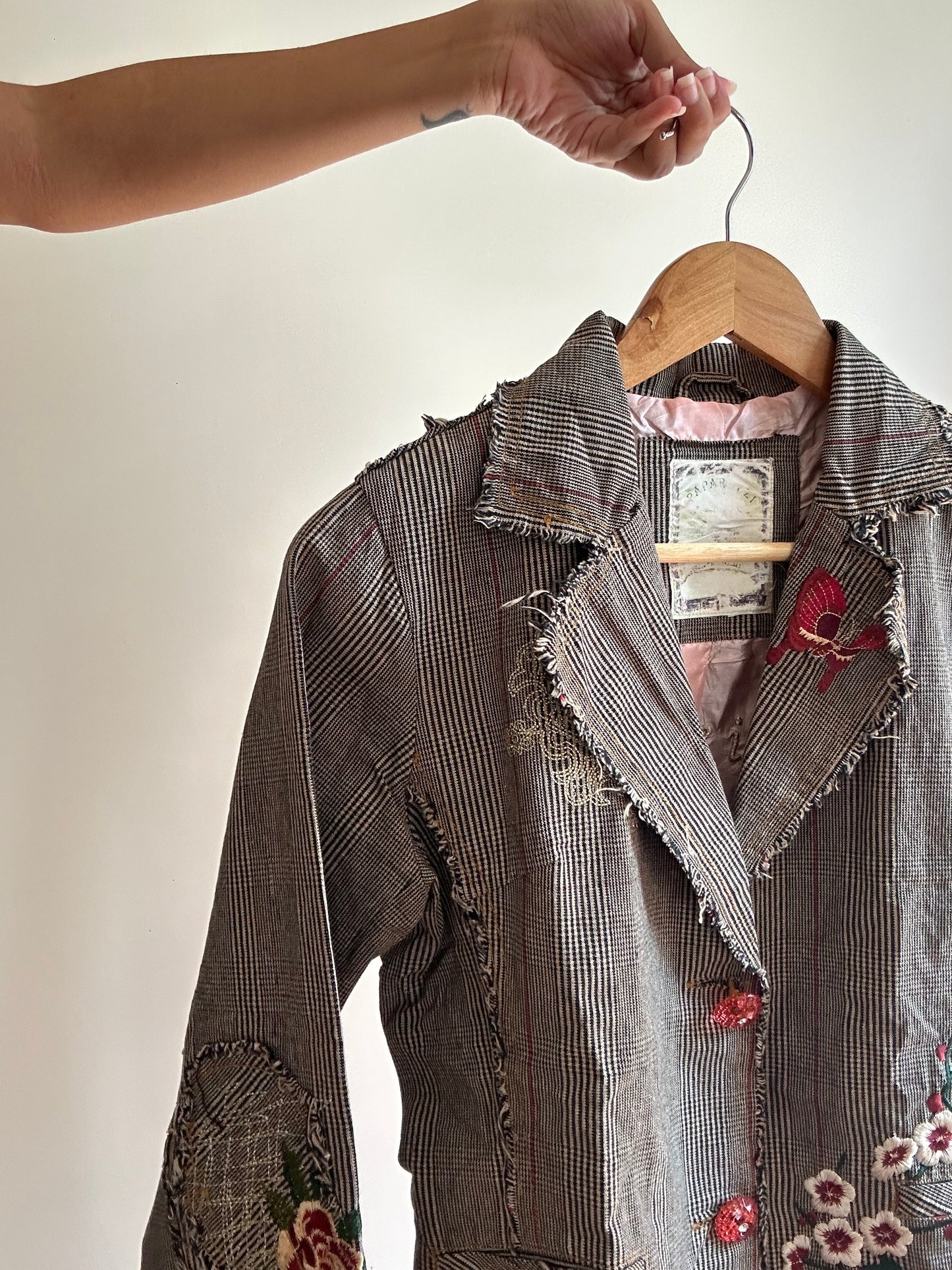 Vintage Patchwork and Embroidery Blazer