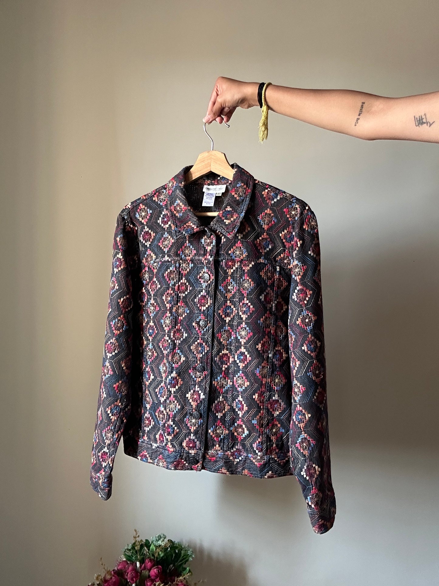 Vintage Coldwater Creek All Embroidered Shaket