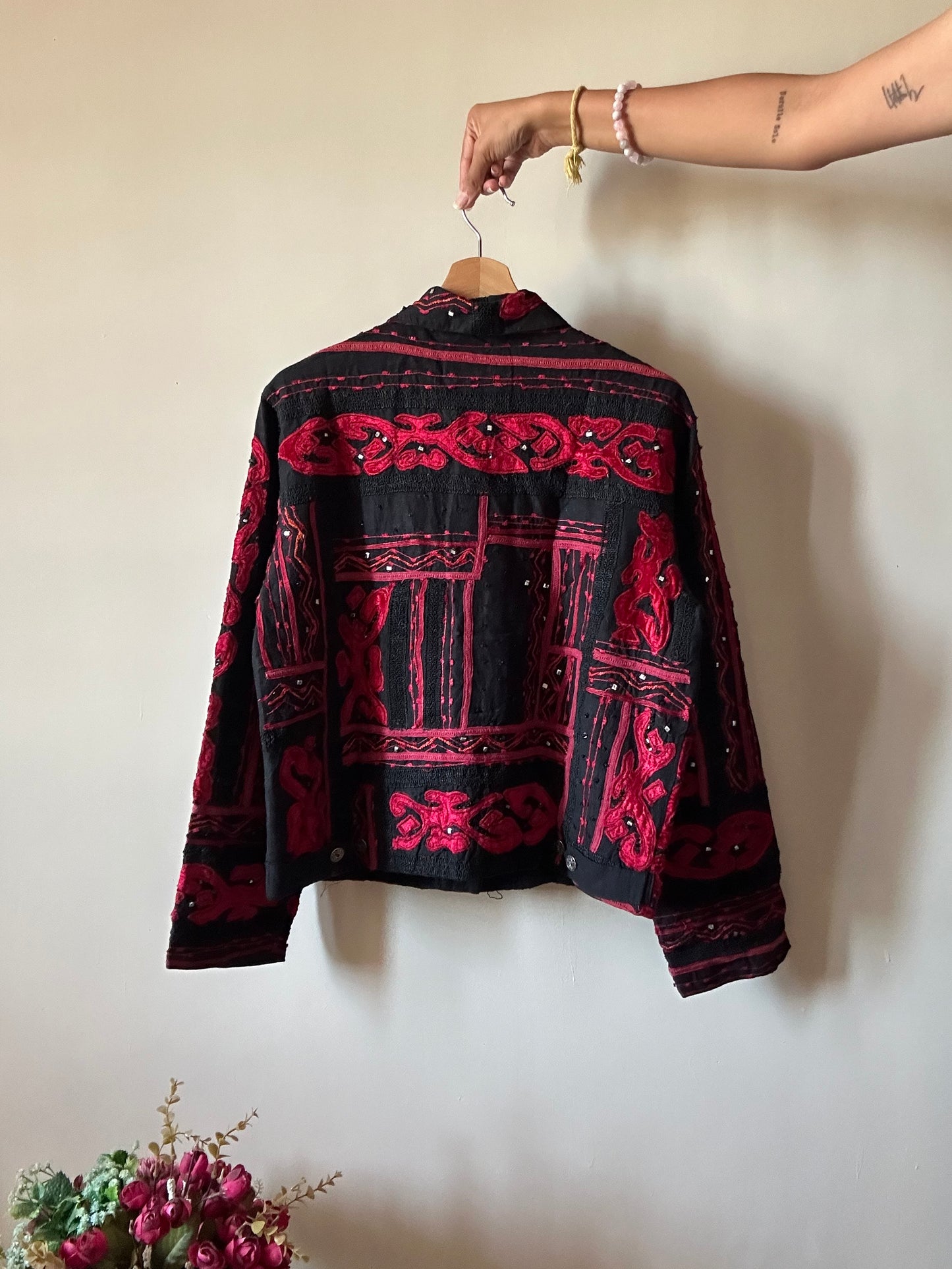 Chico’s Vintage All Beaded and Embroidered Shaket
