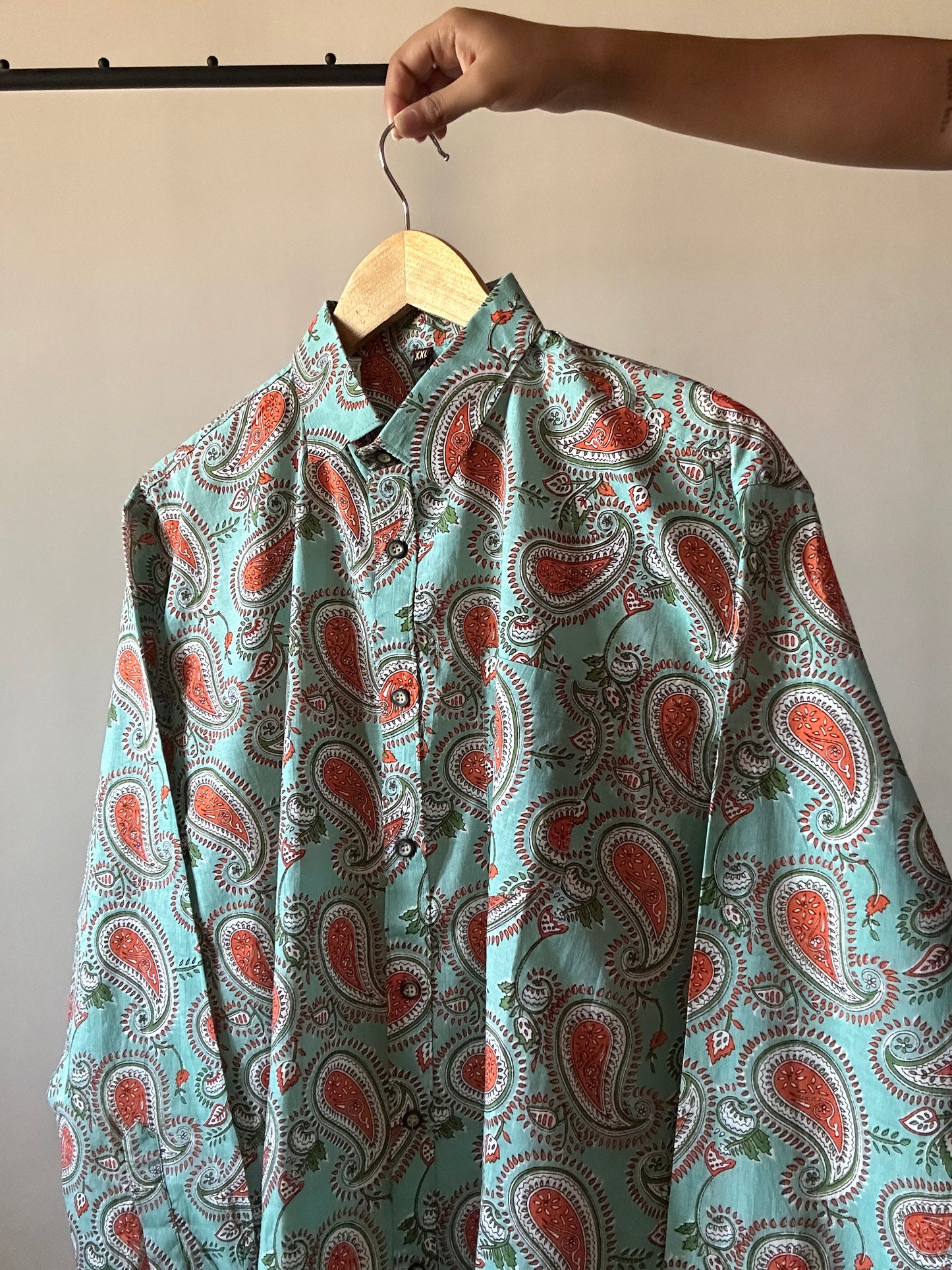 Ethnic Motif Block Print Shirt