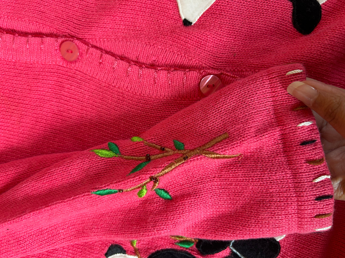 The Quacker Factory Vintage Panda Cardigan