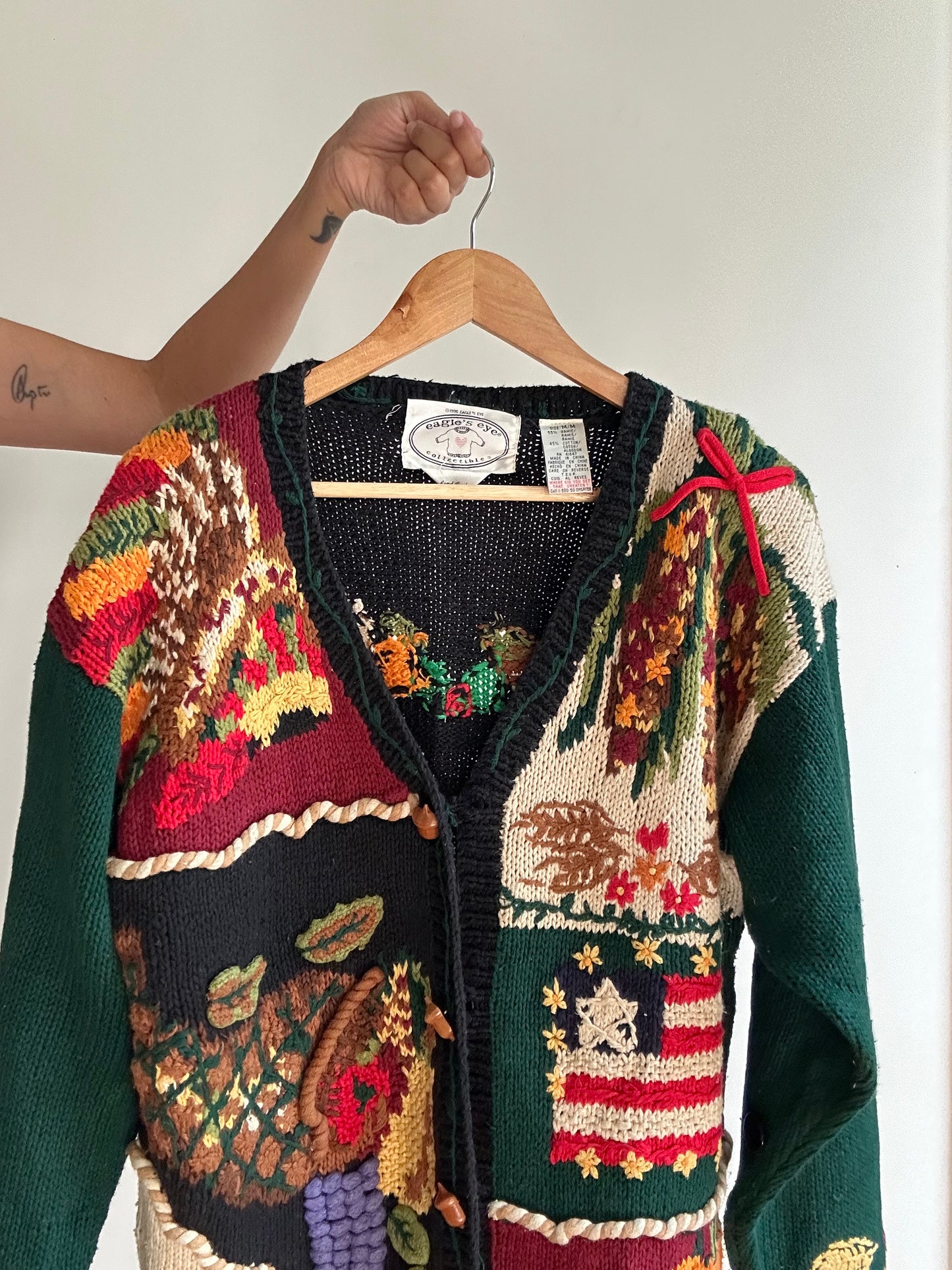 Eagle’s Eye Vintage Hand Knit Cardigan