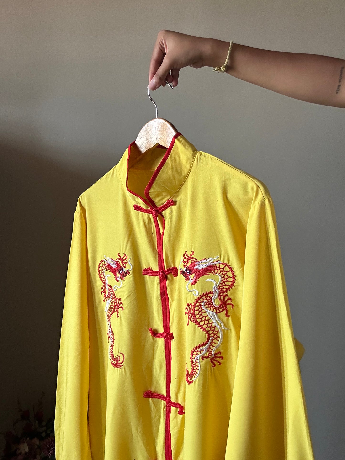 Vintage Dragon Embroidered Shirt