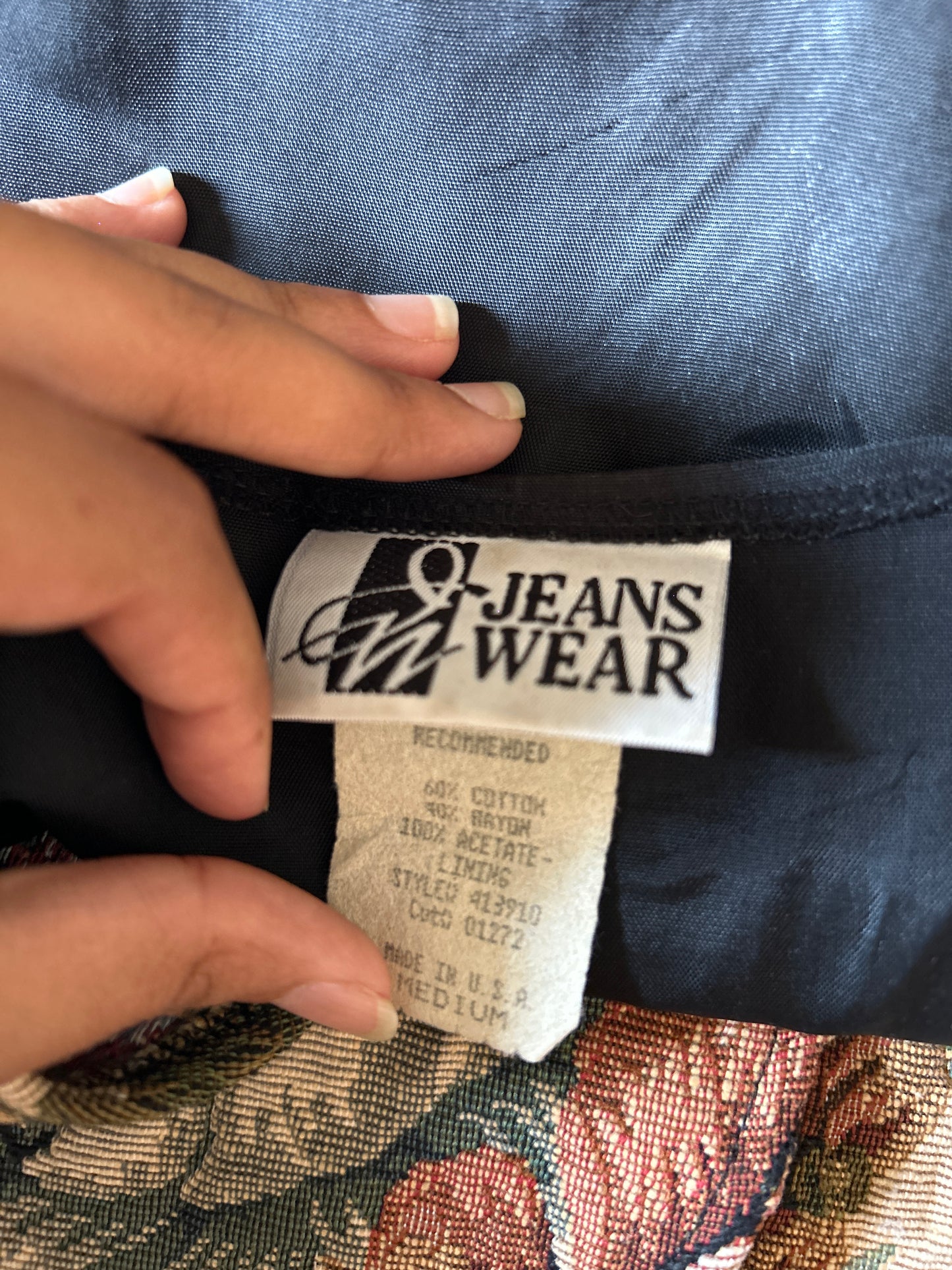 Vintage Jean Wear Floral Vest