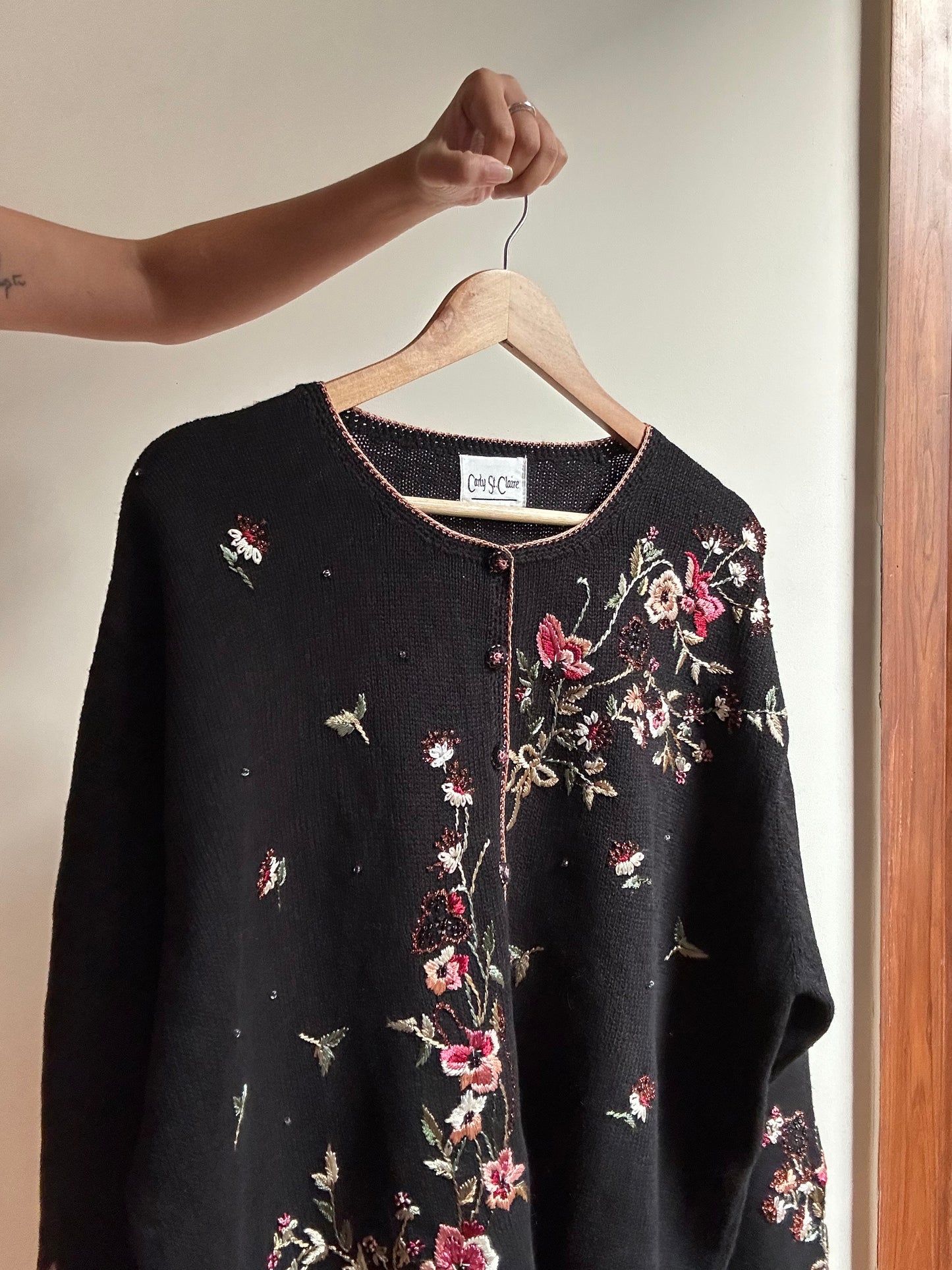 Charly St Claire Vintage Embroidered Cardigan