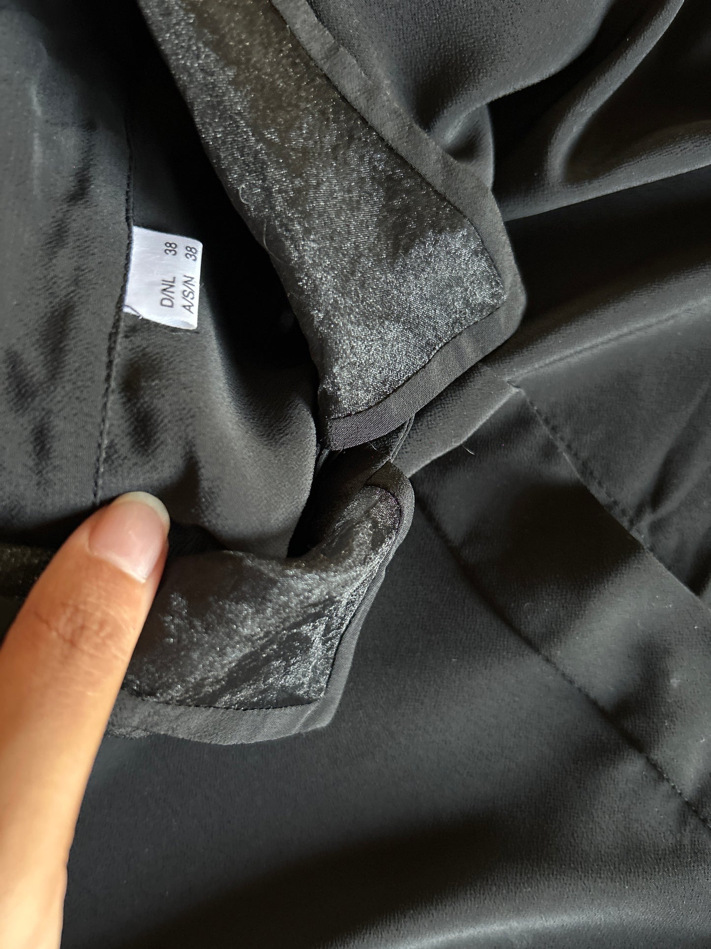 Vintage Black Shirt With Organza Sleeve and Collar Details