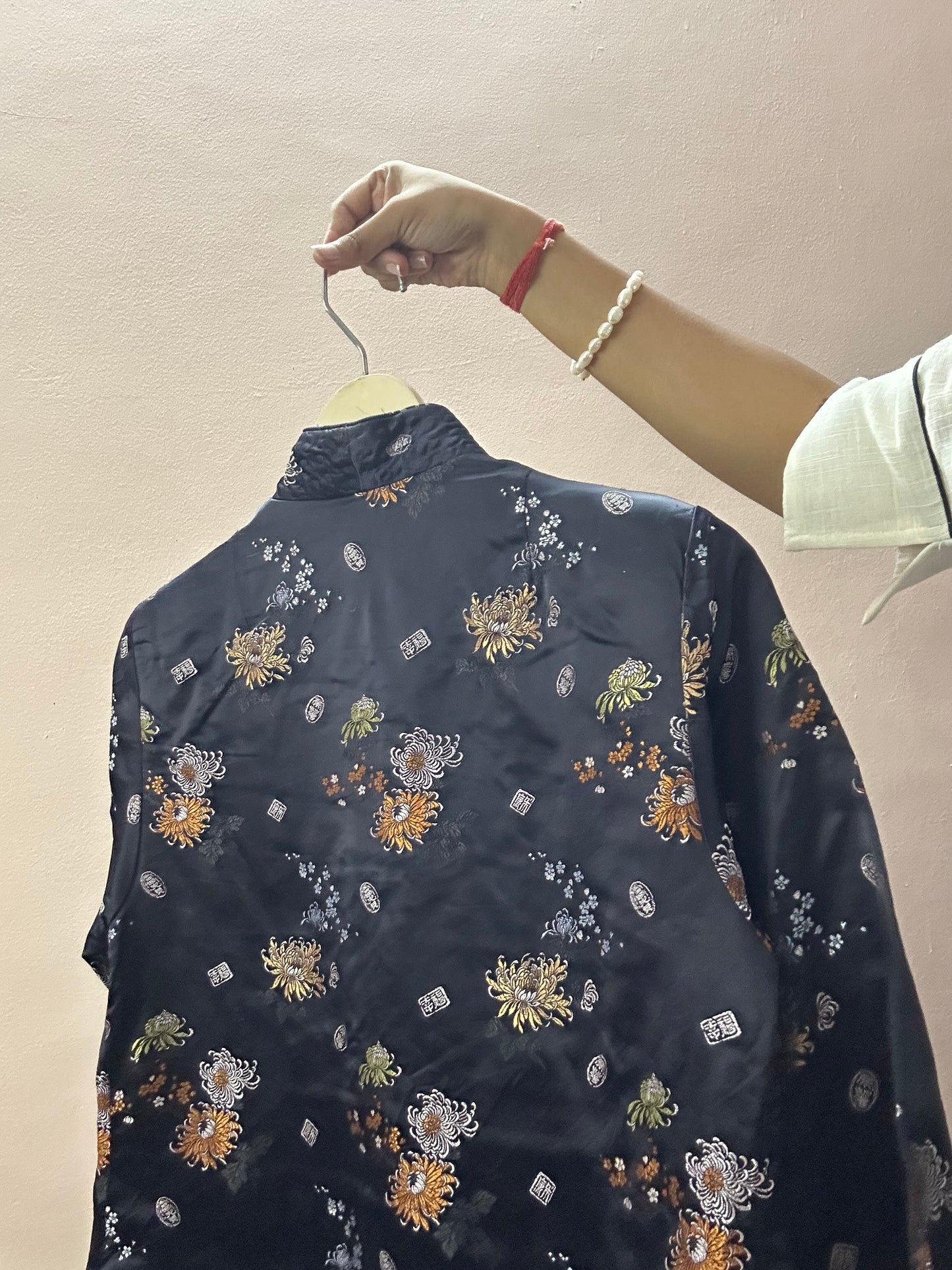 1990s Shanghai inspired evening wear reversible shaket