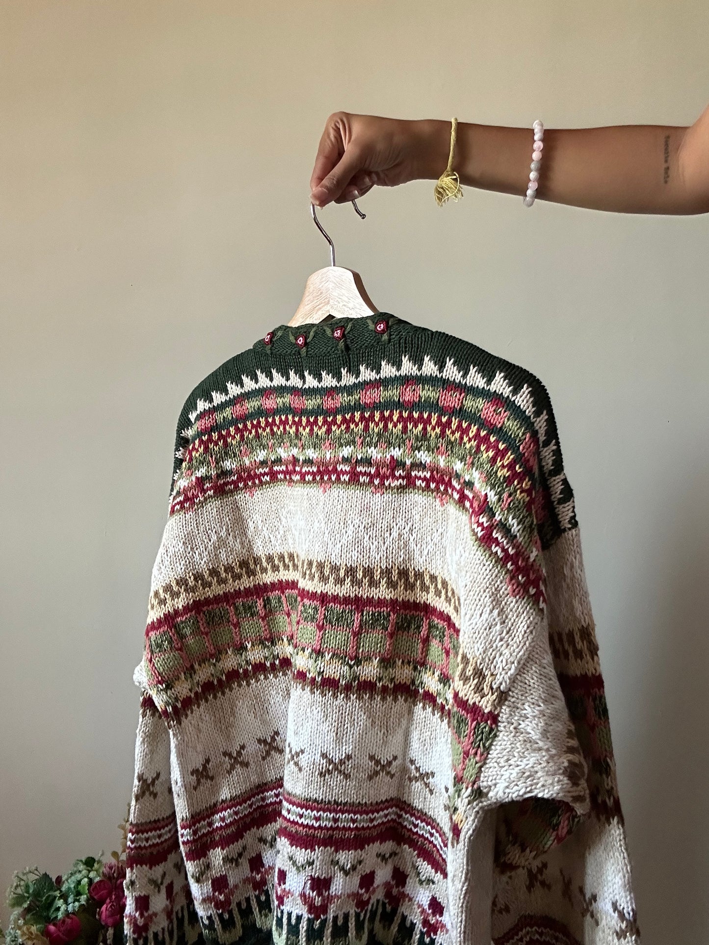 Vintage Heirloom Collectables Happy Gift Knit Cardigan