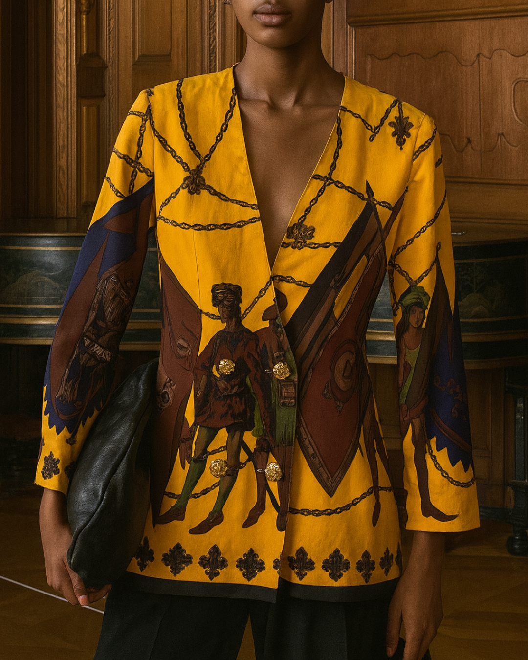 Vintage All Printed Blazer