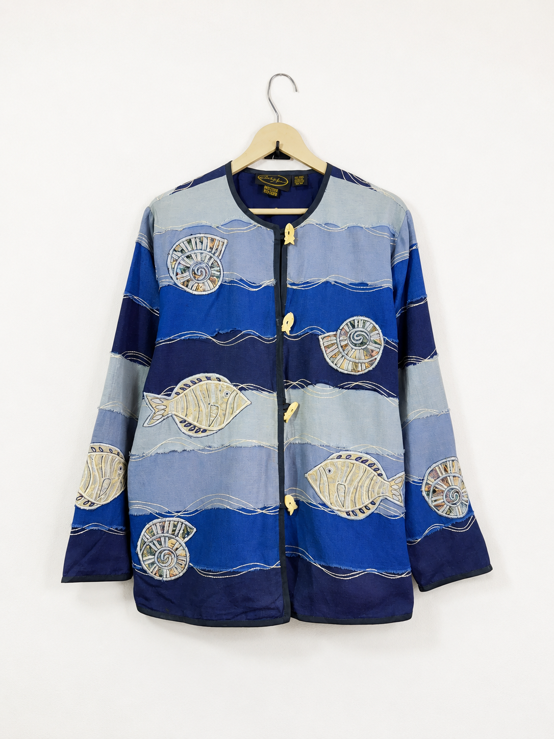 Vintage Alex Kin Sea Story Embroidered Patchwork Jacket