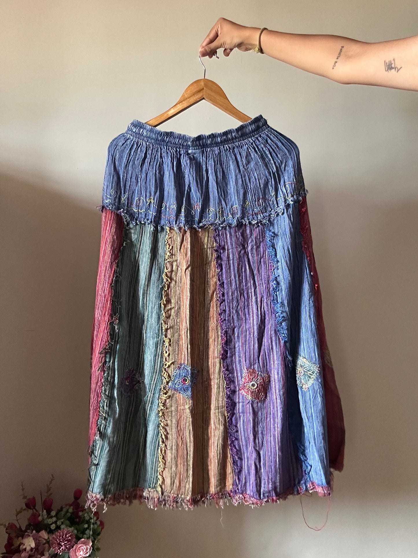 Vintage Gupsy Rose Mirror Skirt