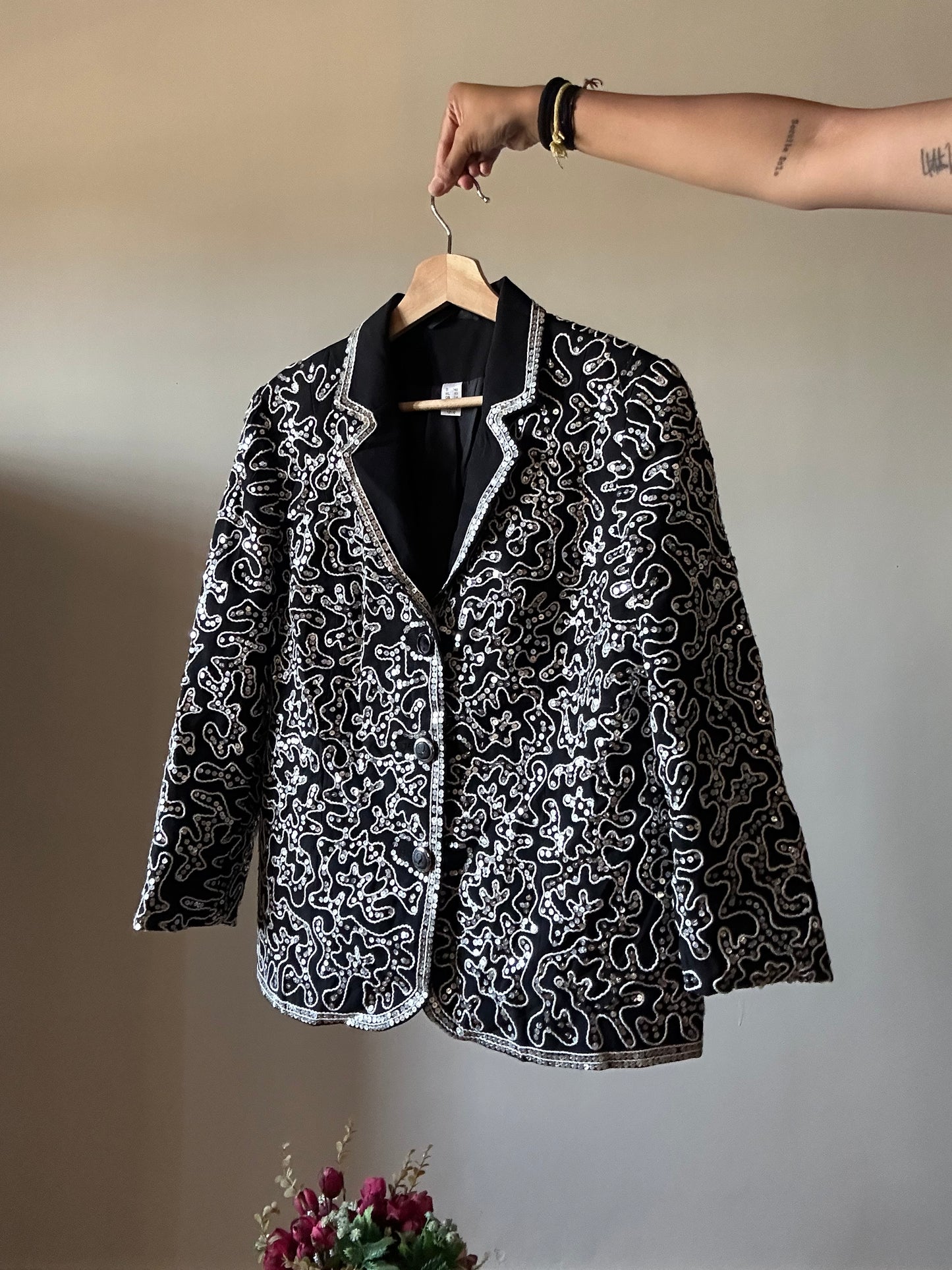 Vintage All Sequins and Embroidered Blazer