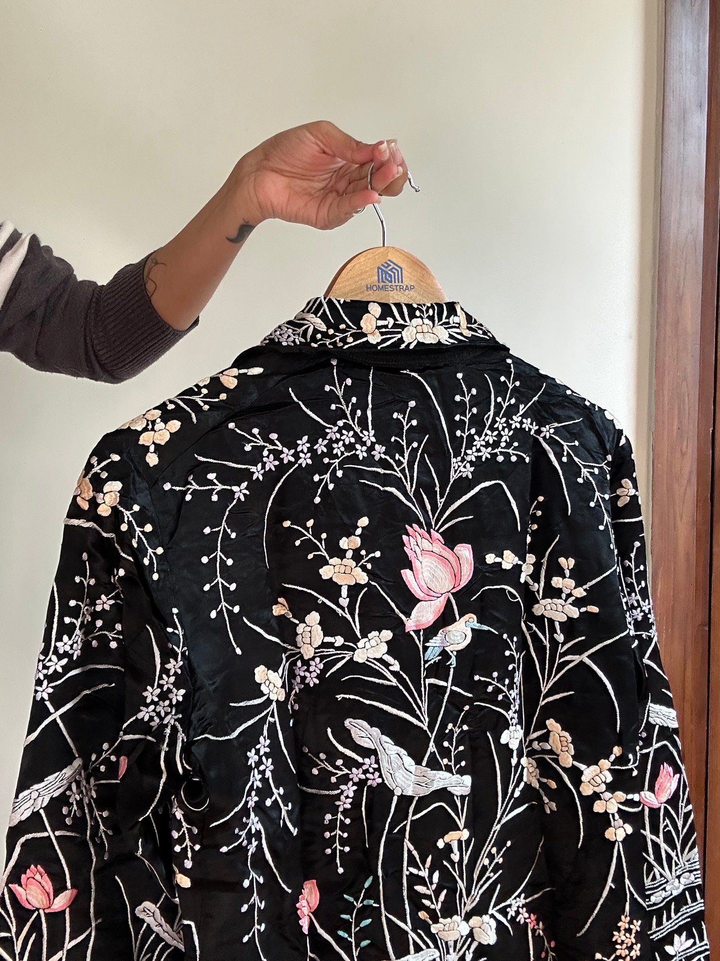 Vintage All Silk and Embroidered Shaket