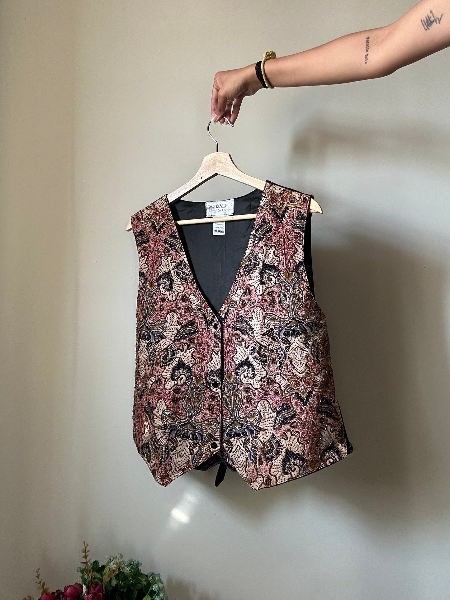 Bali Collection Vintage All Beaded Vest