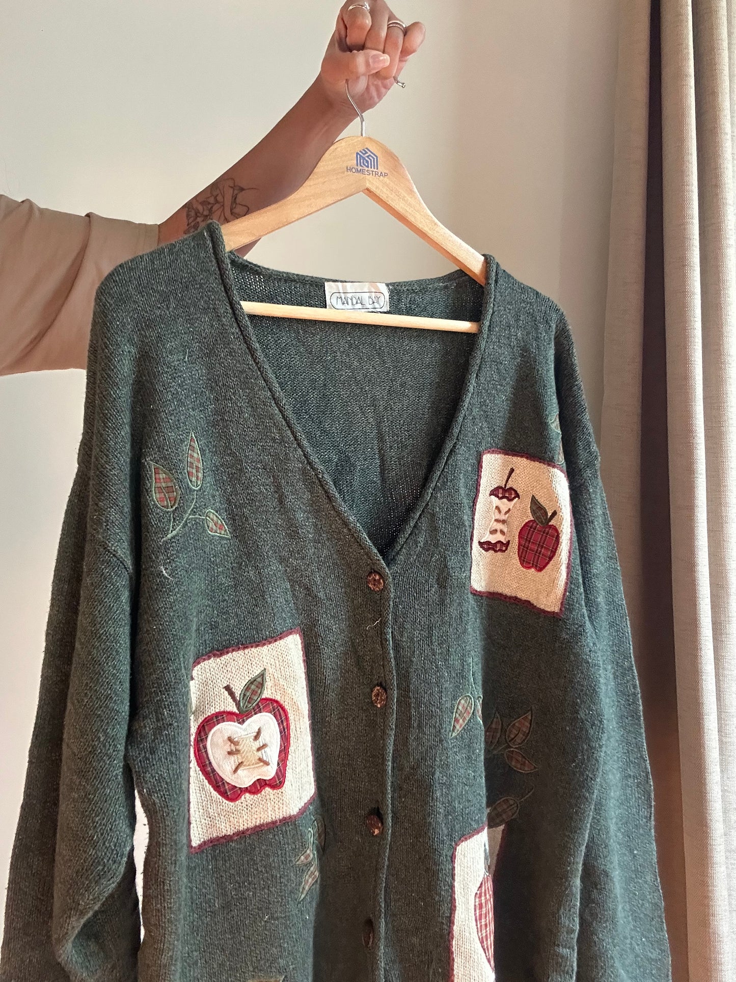 Vintage Mandal Bay Patchwork and Embroidered Knit Cardigan