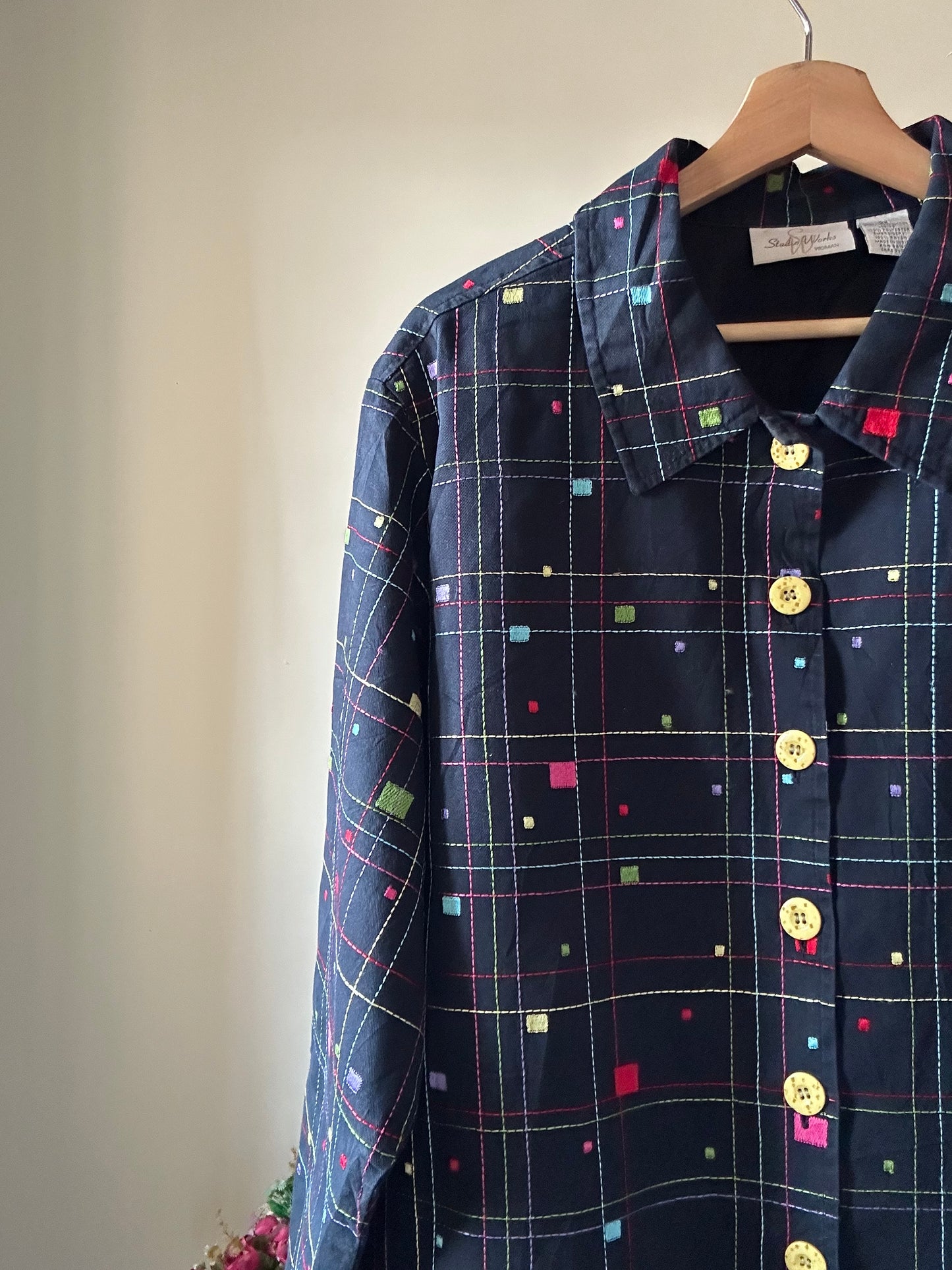 Studio Works Vintage All Embroidered Abstract Shaket